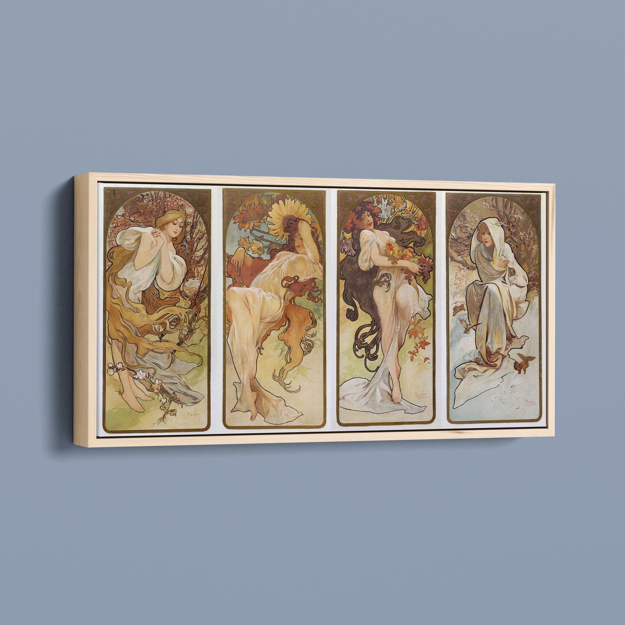 The Four Seasons or Les Saisons - Prauge 1896 by Alphonse Mucha