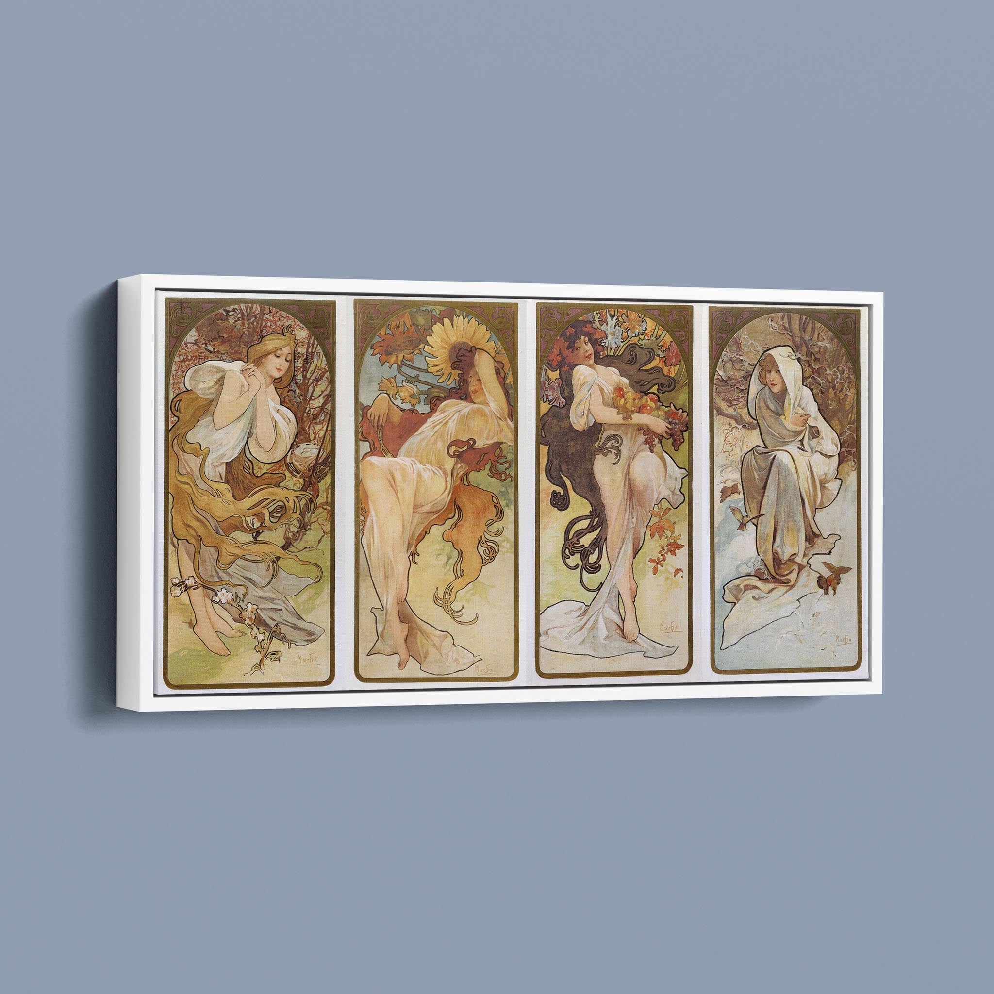 The Four Seasons or Les Saisons - Prauge 1896 by Alphonse Mucha