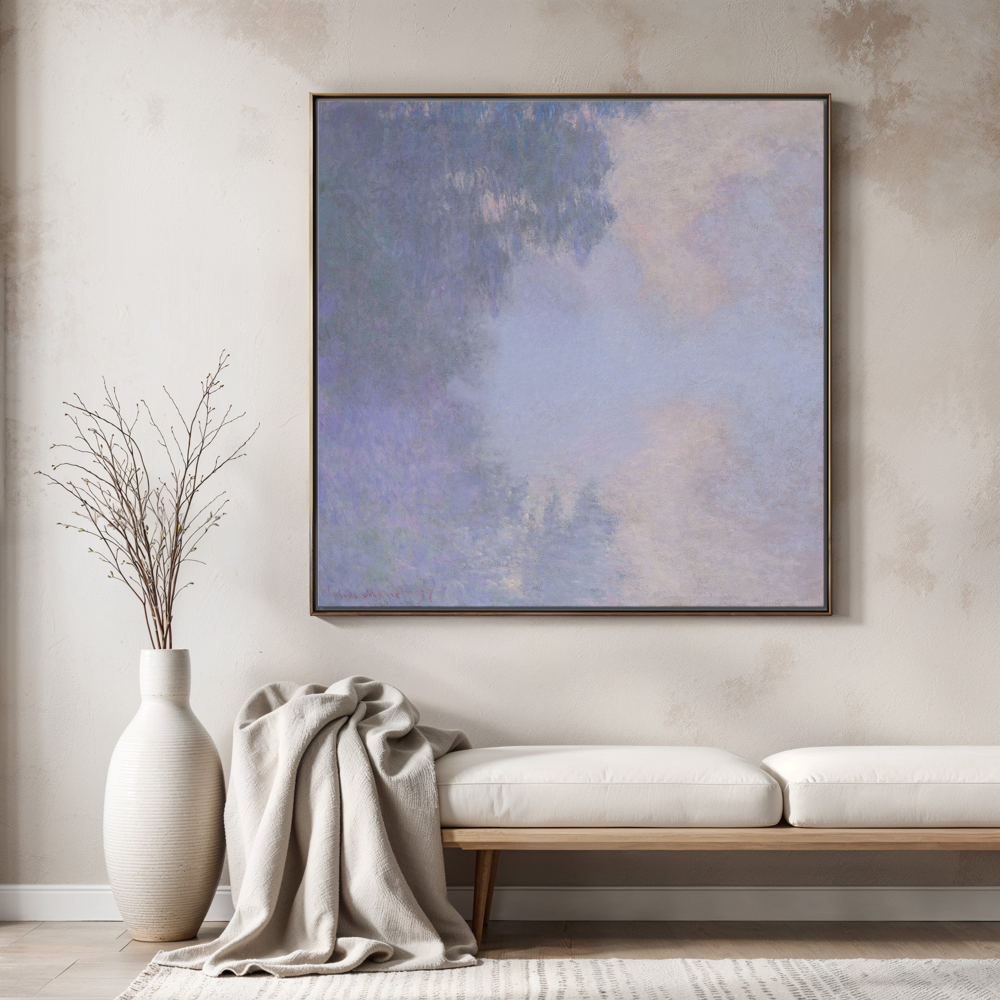 Branch of the Seine near Giverny - Mist by Claude Monet