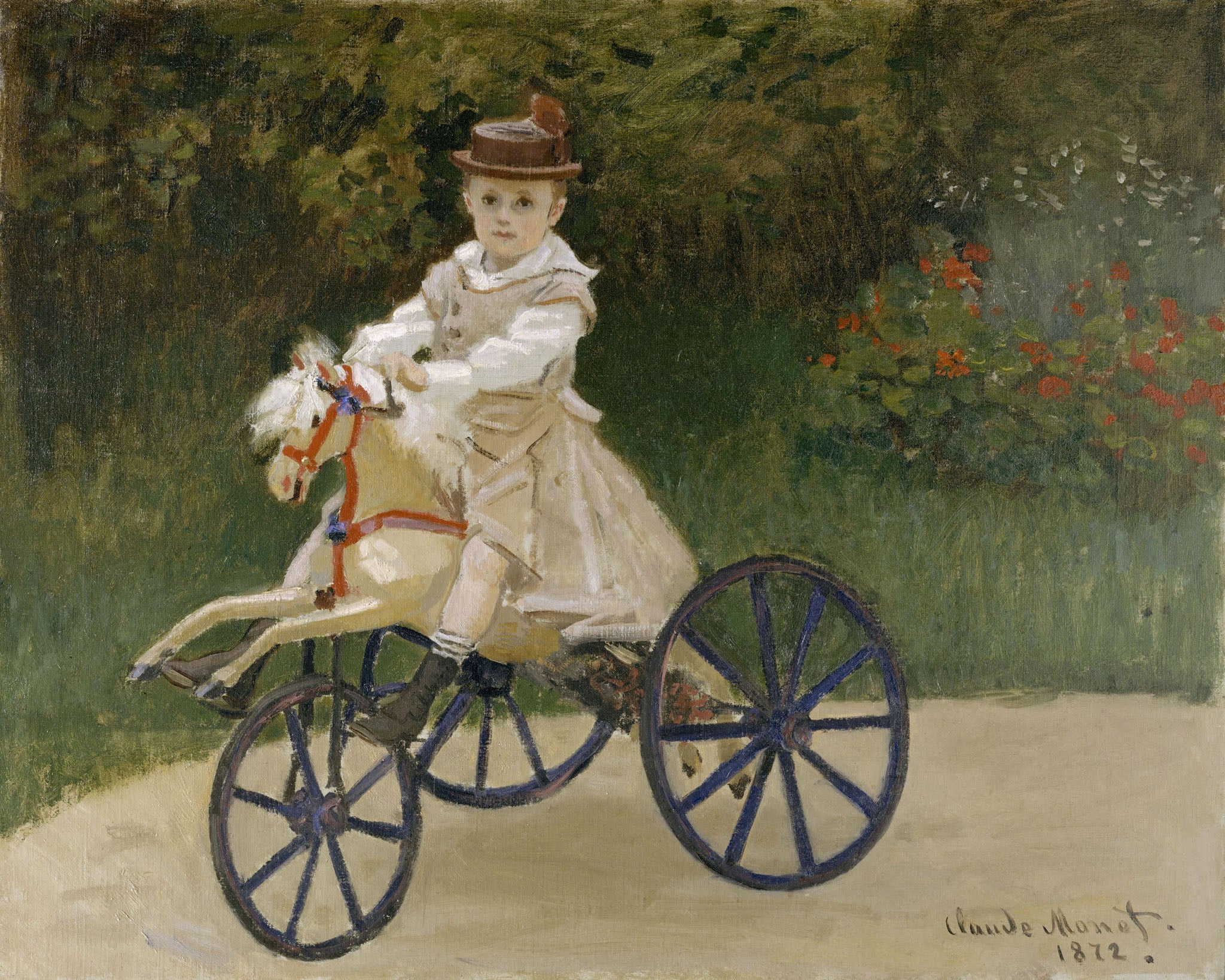 Jean Monet on his Hobby Horse by Claude Monet