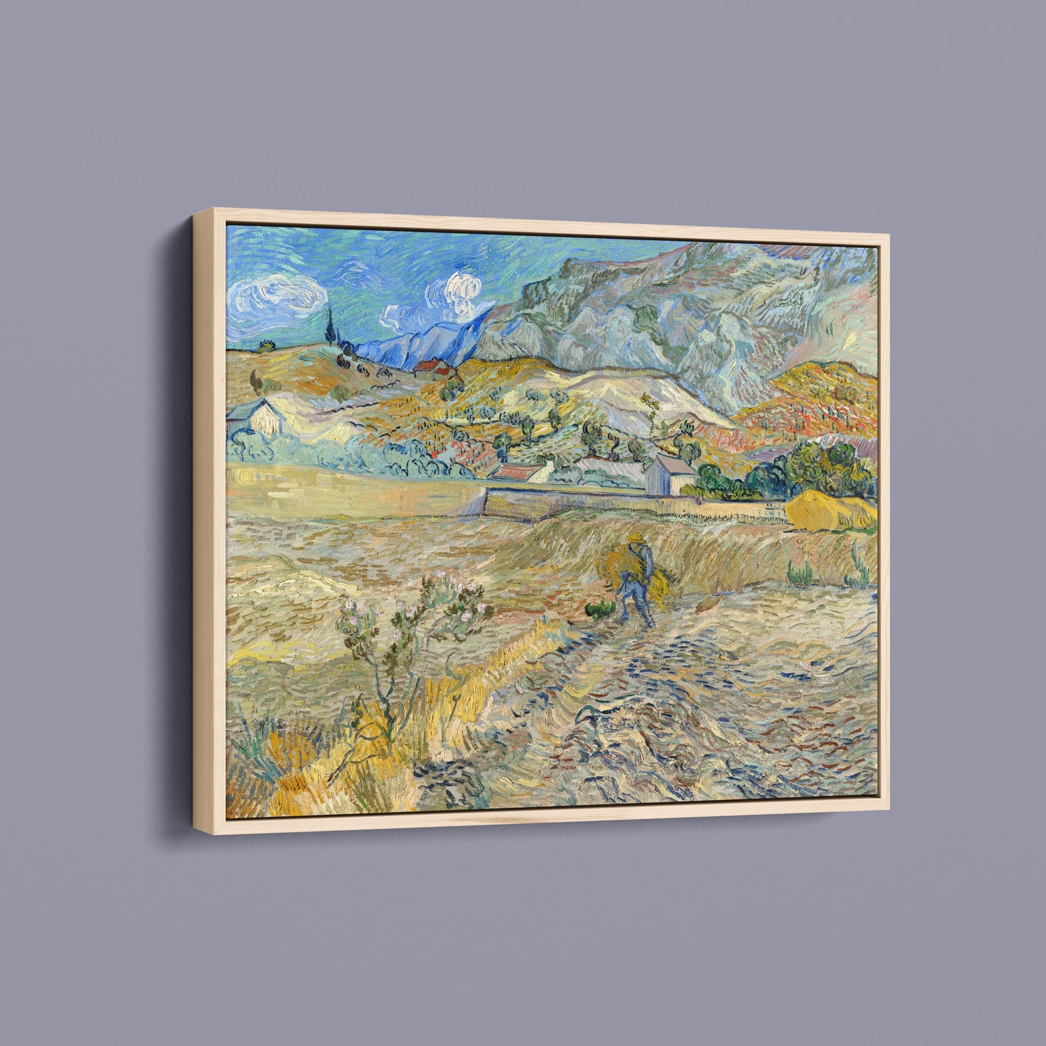 Landscape at Saint-Rémy Enclosed Field with Peasant - Vincent van Gogh