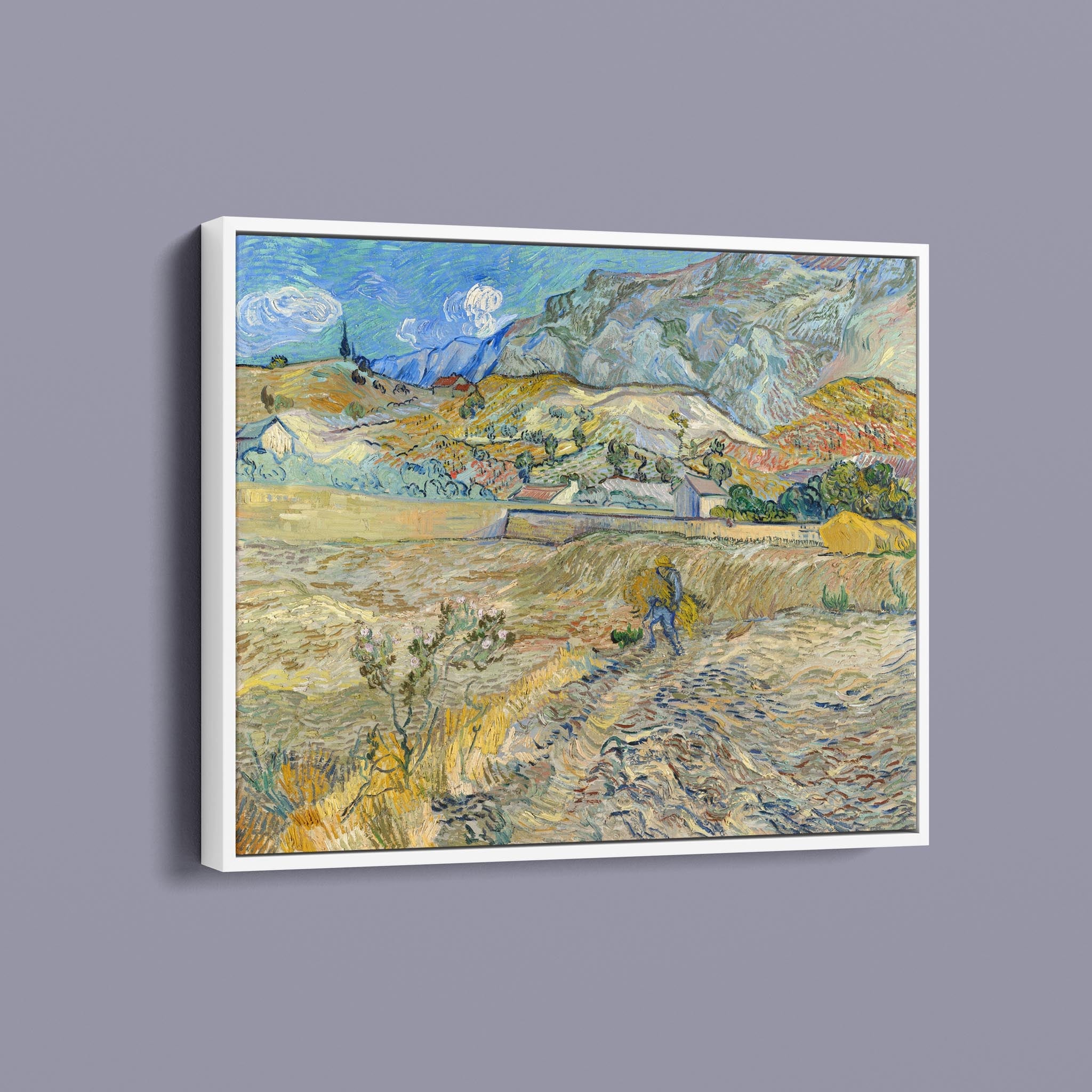 Landscape at Saint-Rémy Enclosed Field with Peasant - Vincent van Gogh