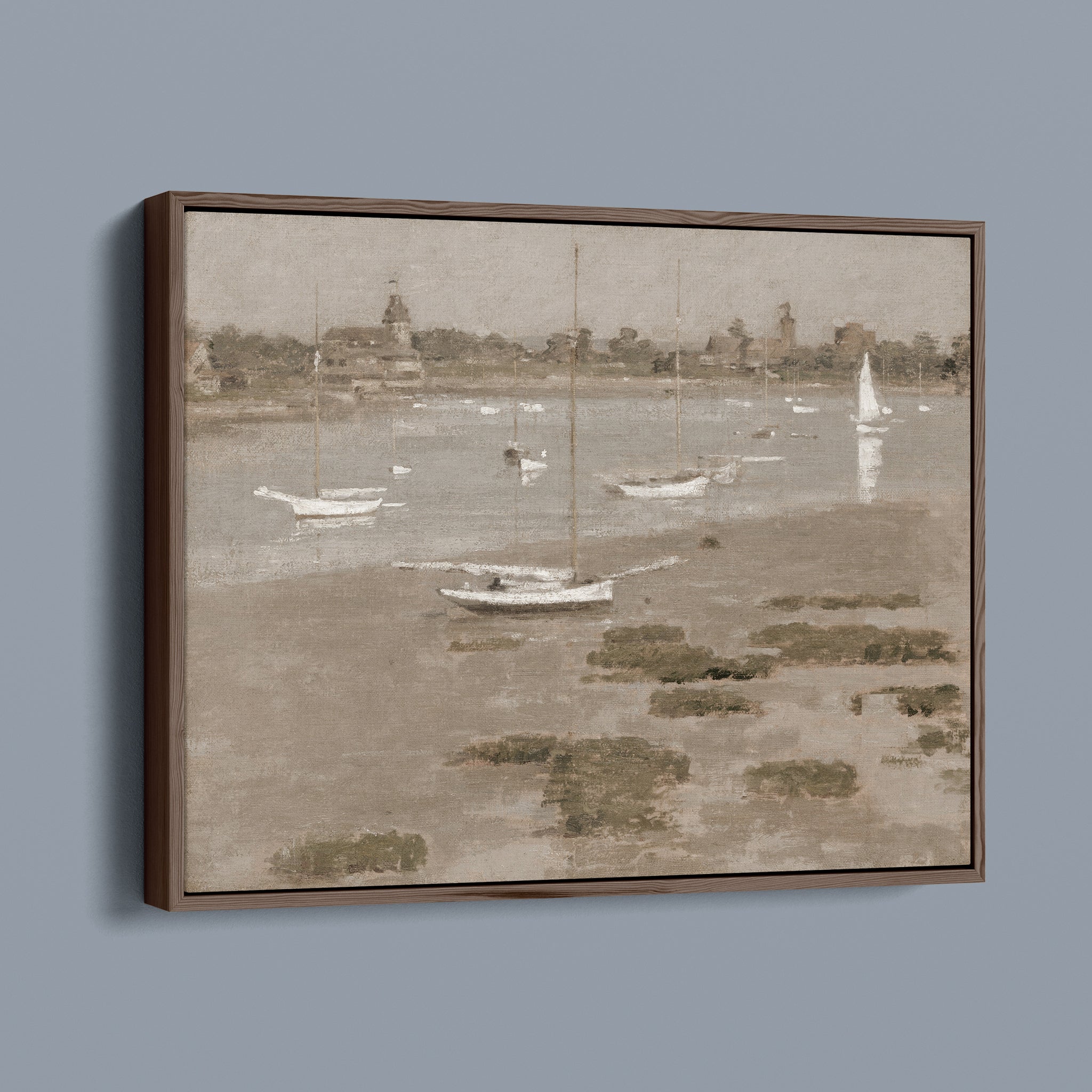 Low Tide, Riverside Yacht Club 1894 by Theodore Robinson (Patina Edition)