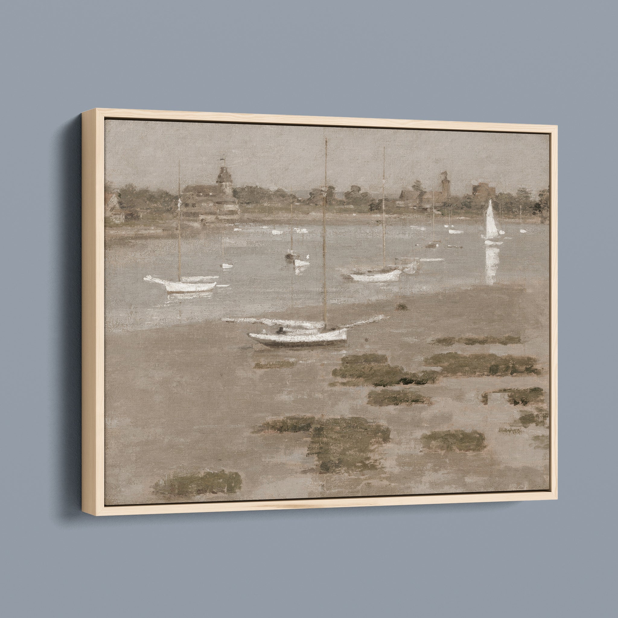 Low Tide, Riverside Yacht Club 1894 by Theodore Robinson (Patina Edition)
