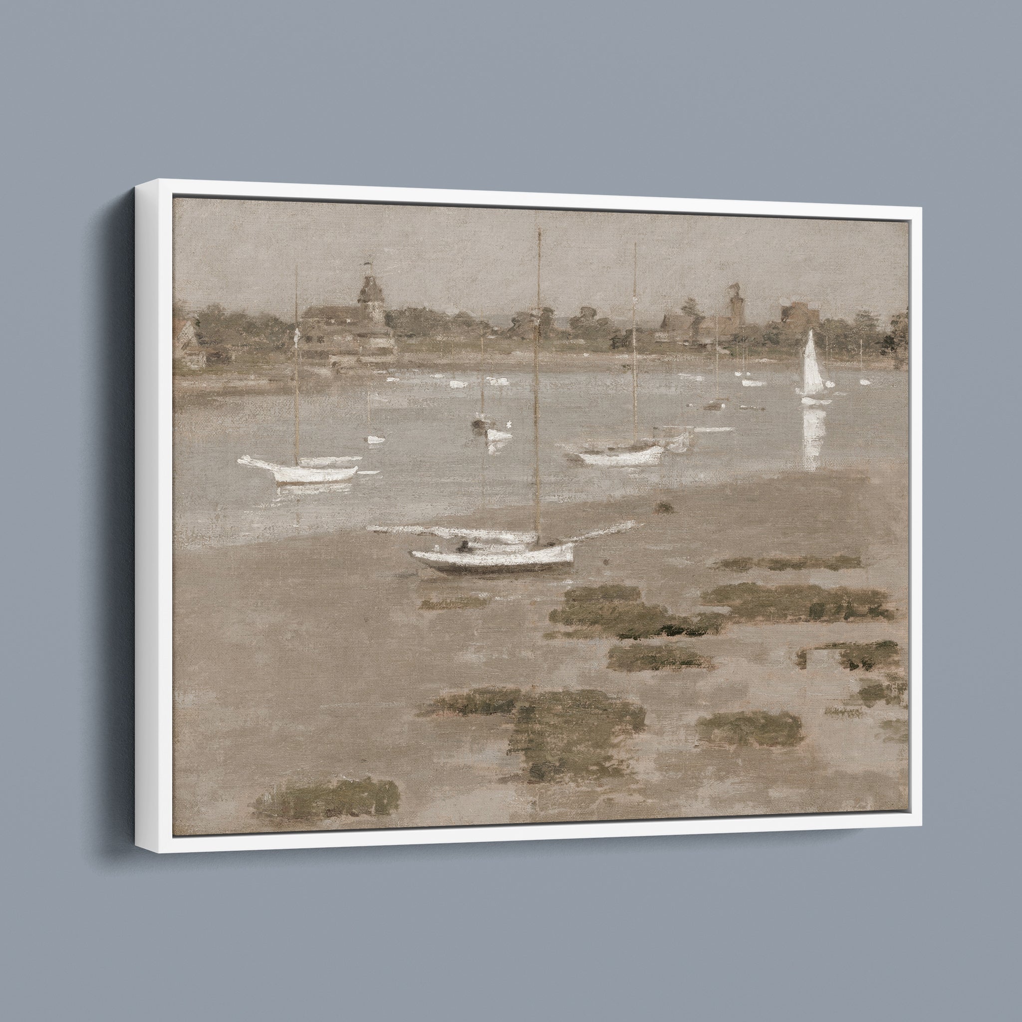 Low Tide, Riverside Yacht Club 1894 by Theodore Robinson (Patina Edition)