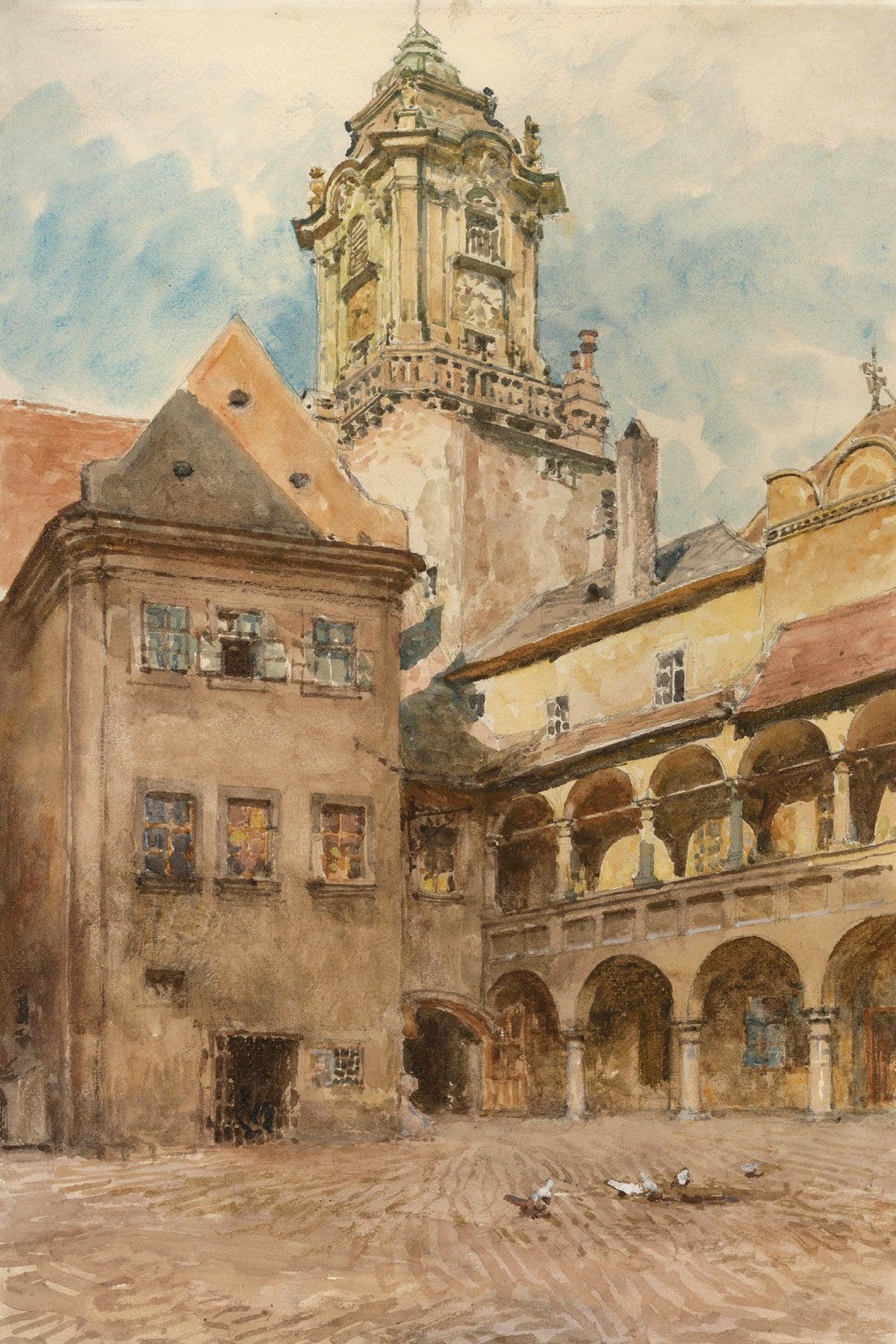 Courtyard of Old Town Hall in Bratislava by Jindřich Tomec