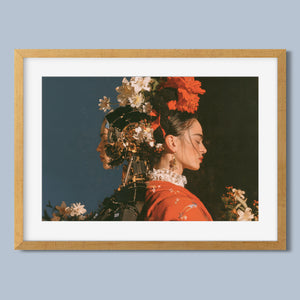 Two Natures framed fine art paper print in a gold frame