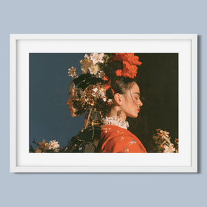Two Natures framed fine art paper print in a white frame