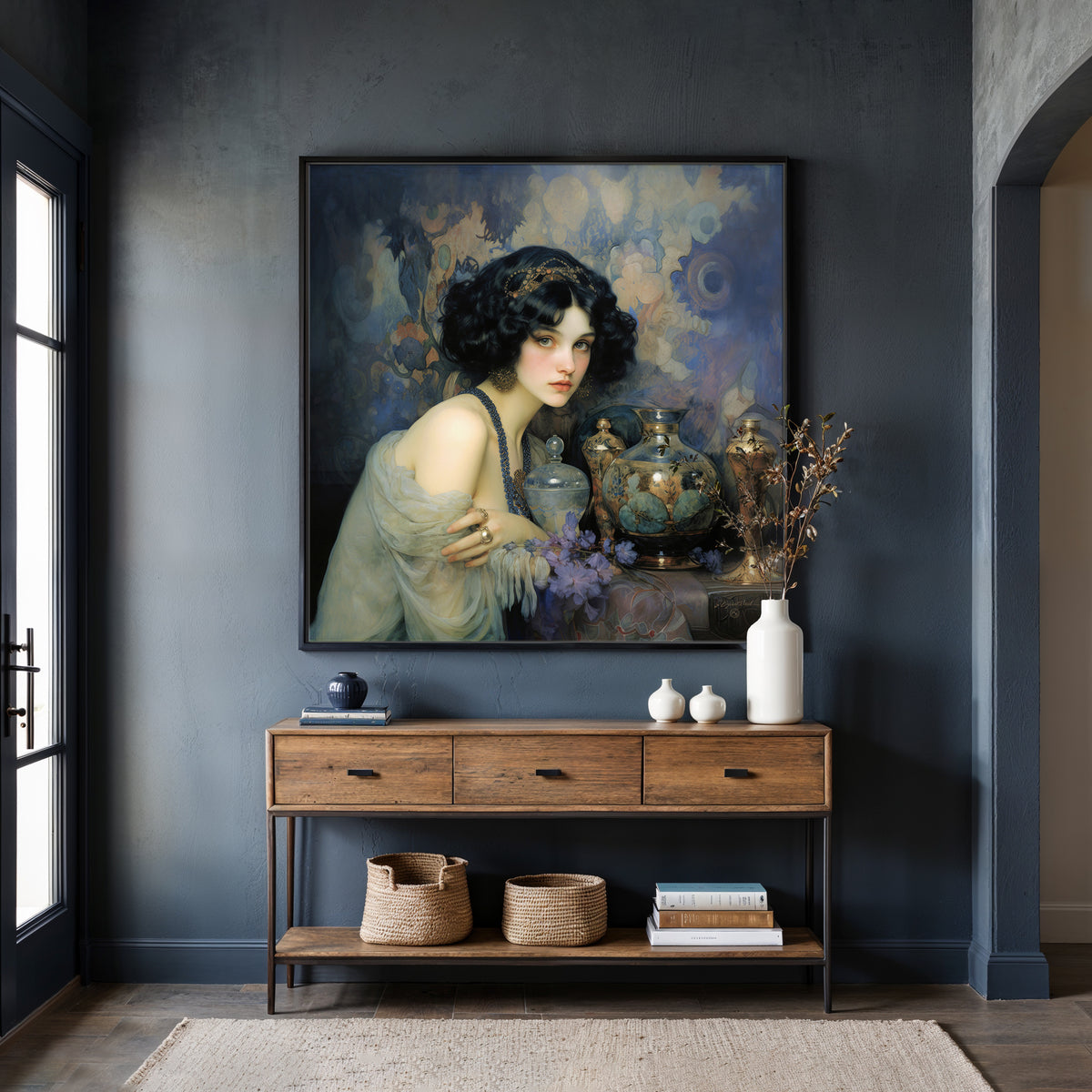Porcelain Perfection - Indigo Lavender and a Brunette