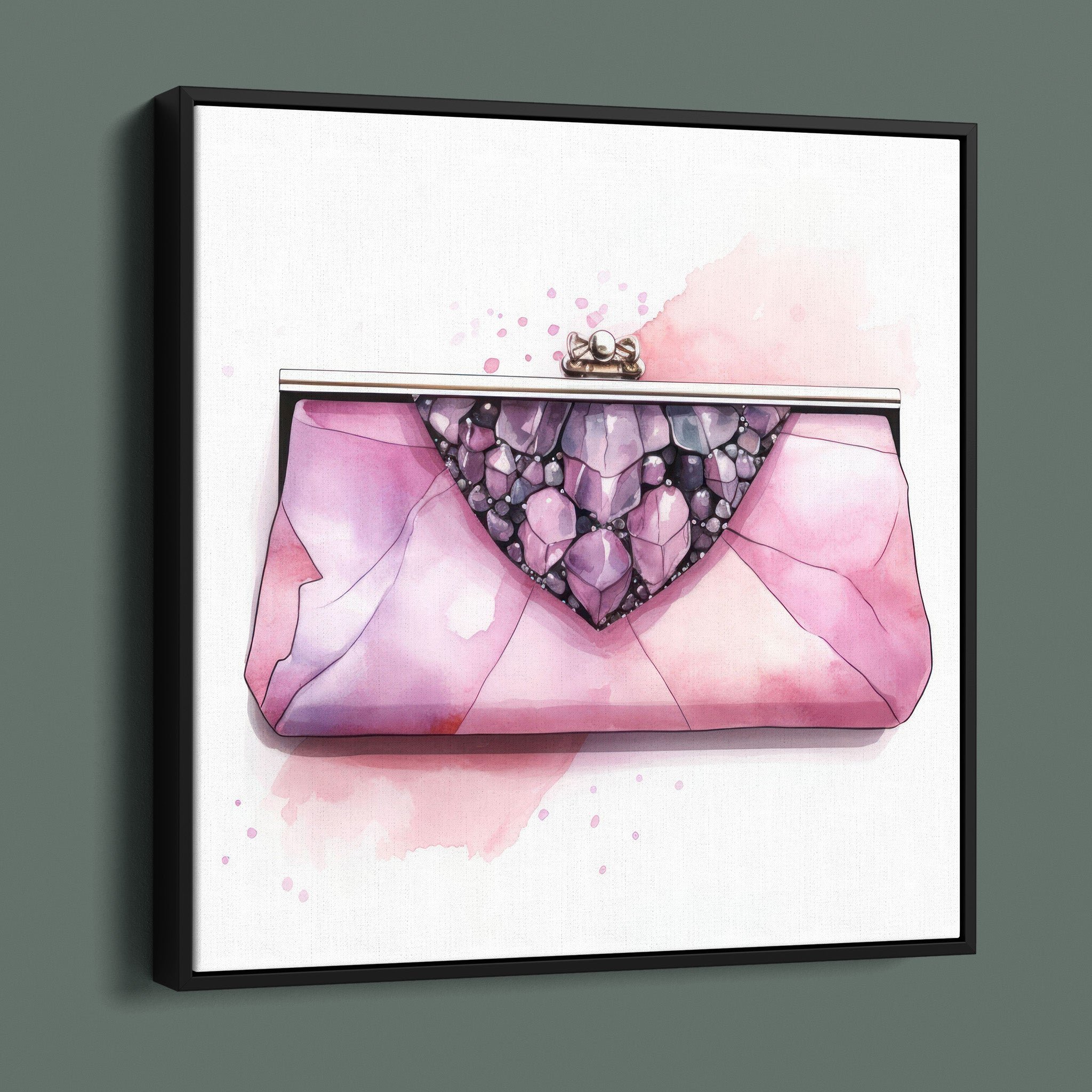 Fashion Illustration Pink Clutch