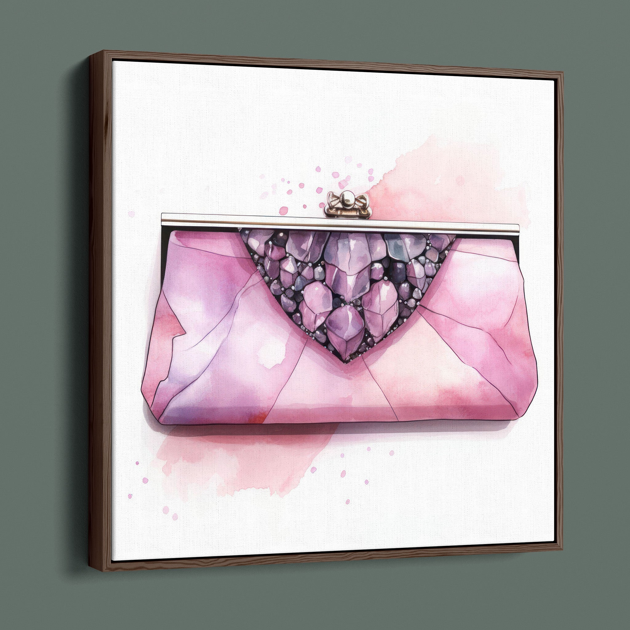 Fashion Illustration Pink Clutch