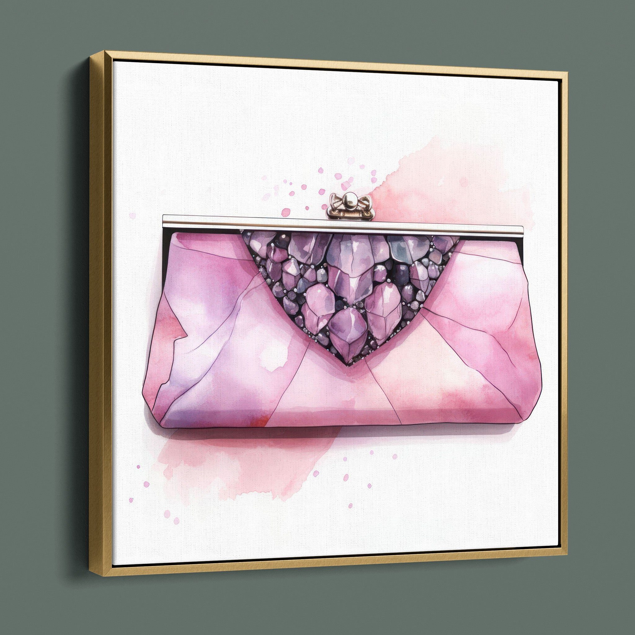 Fashion Illustration Pink Clutch