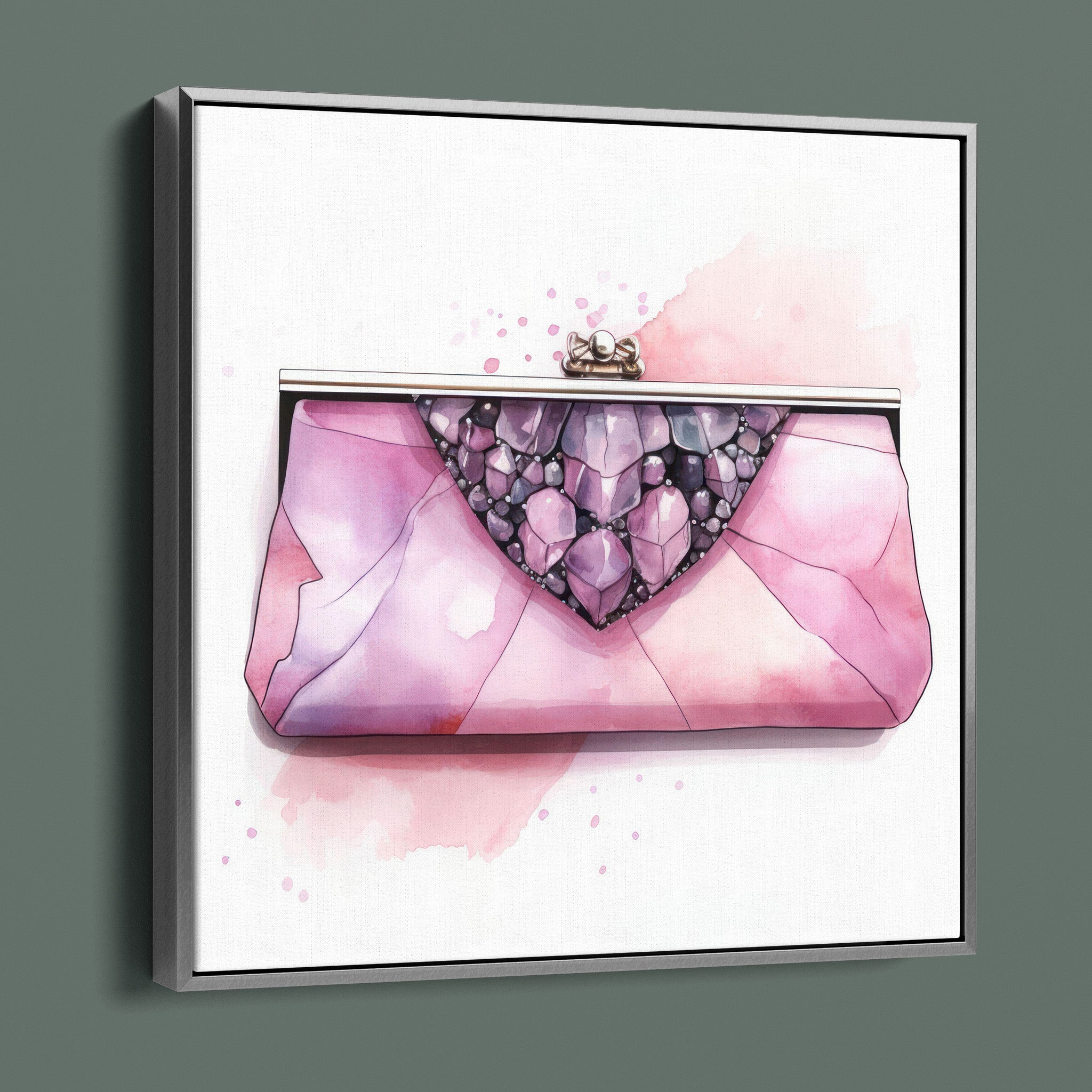 Fashion Illustration Pink Clutch