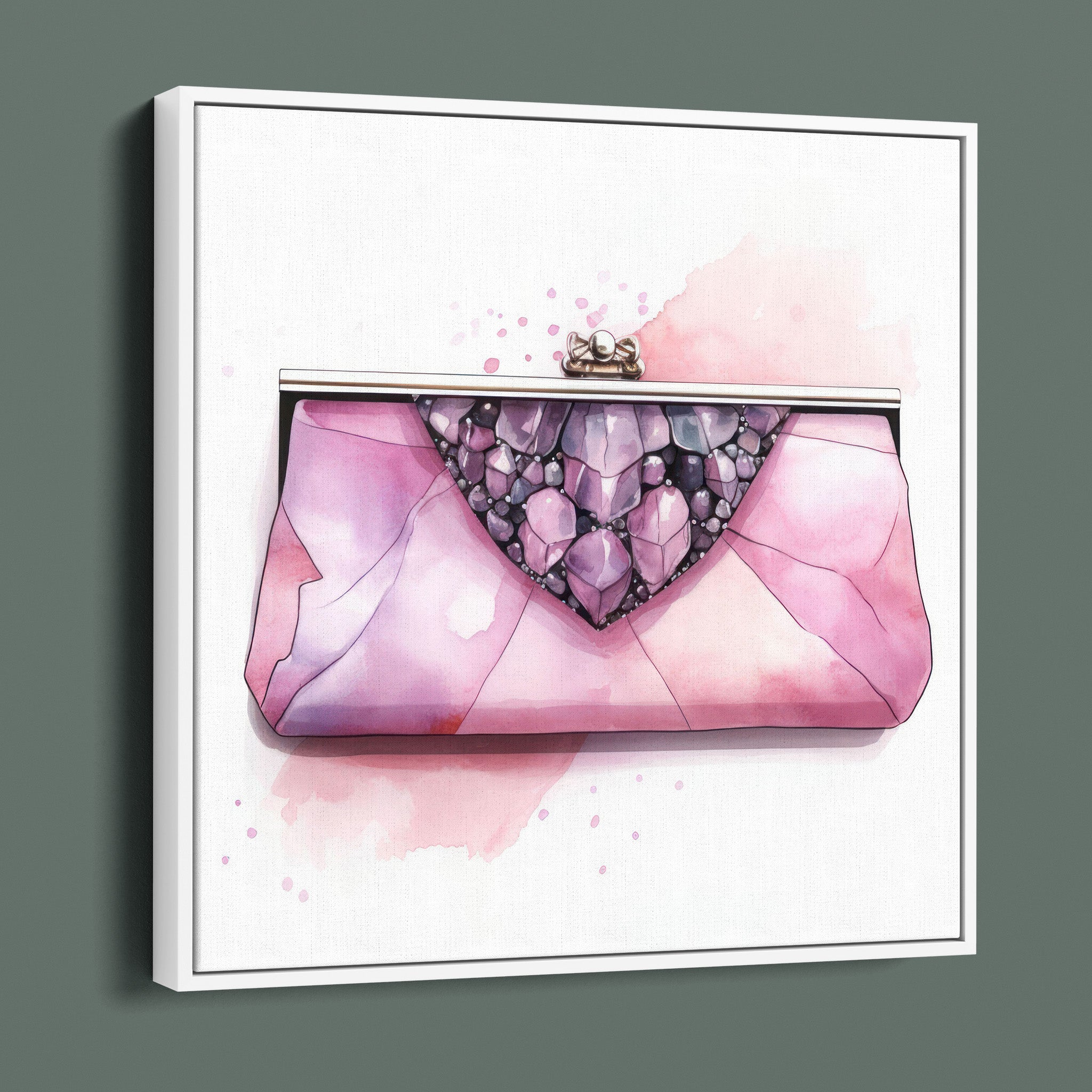 Fashion Illustration Pink Clutch