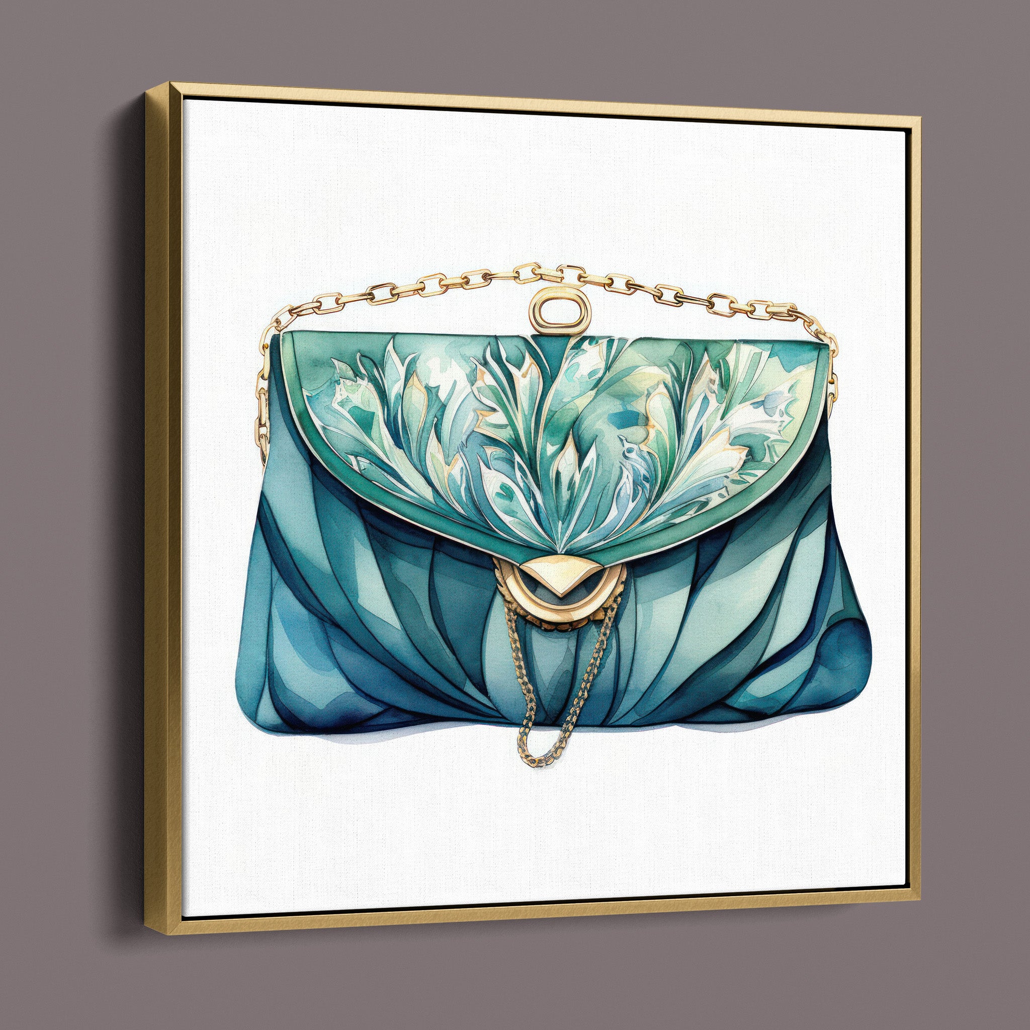 Fashion Illustration Emerald Clutch