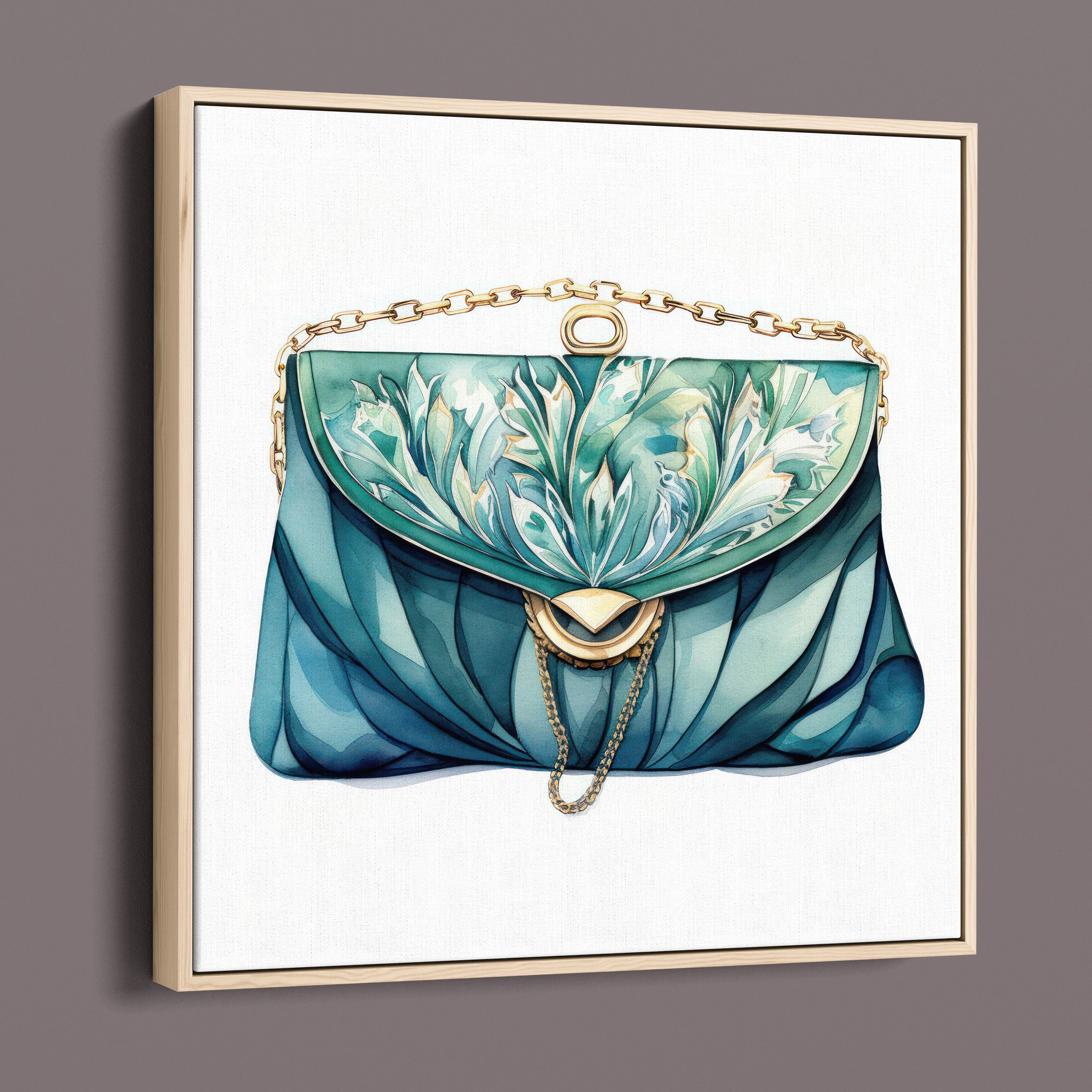Fashion Illustration Emerald Clutch