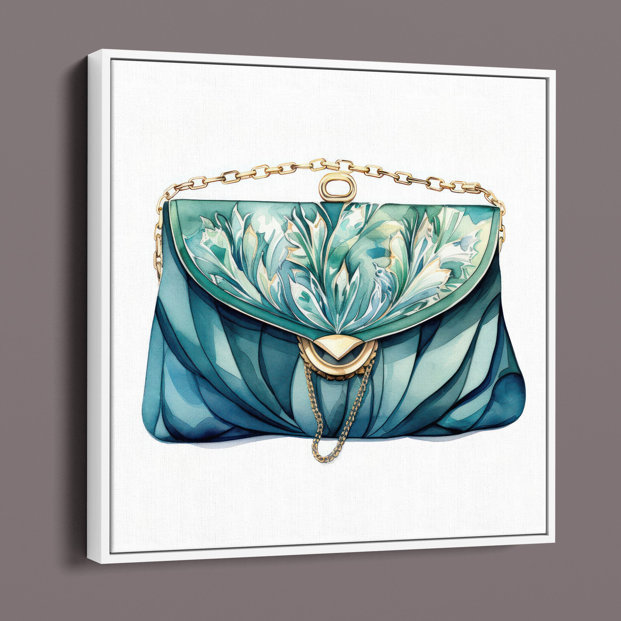 Fashion Illustration Emerald Clutch