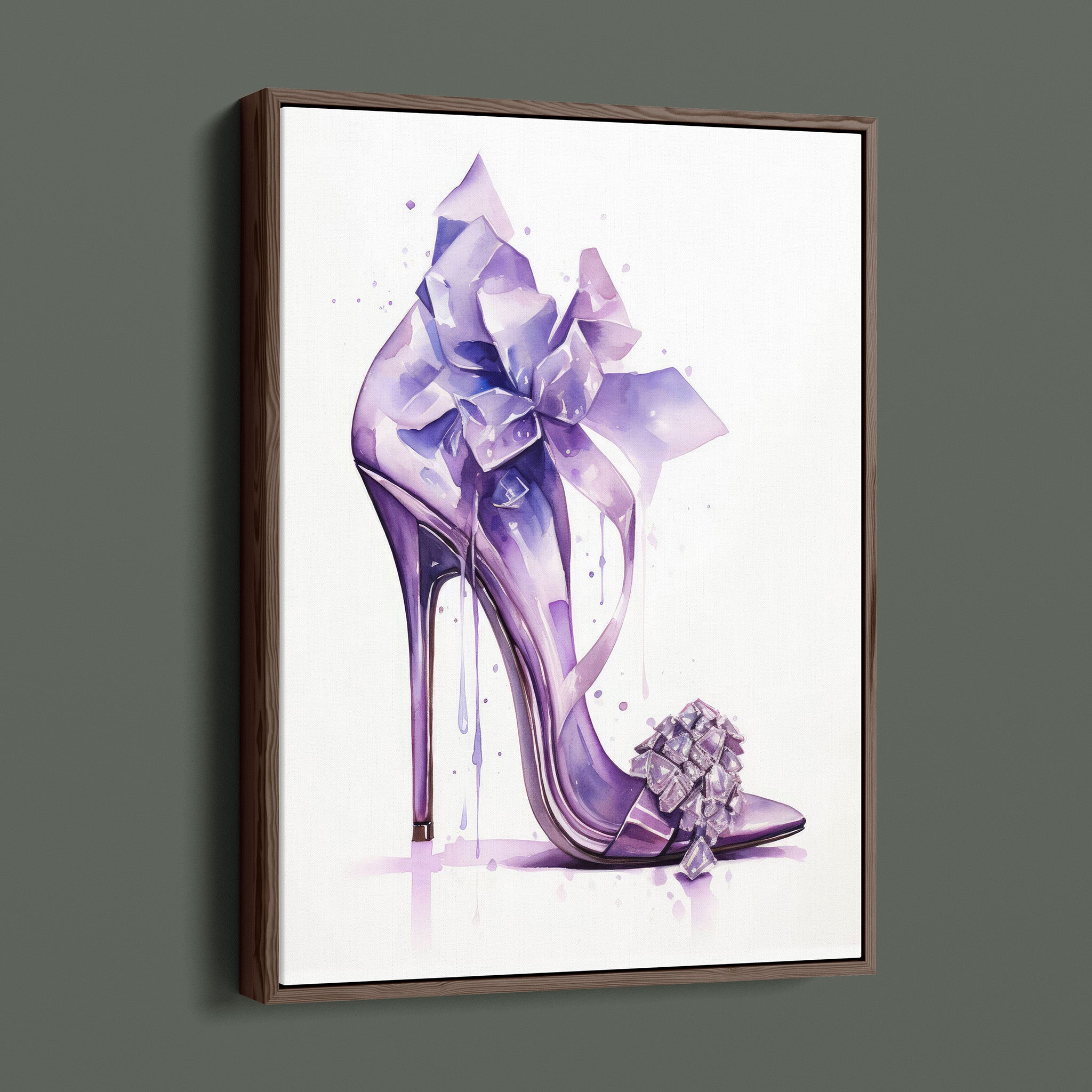 Fasion Watercolor Stiletto - Purple