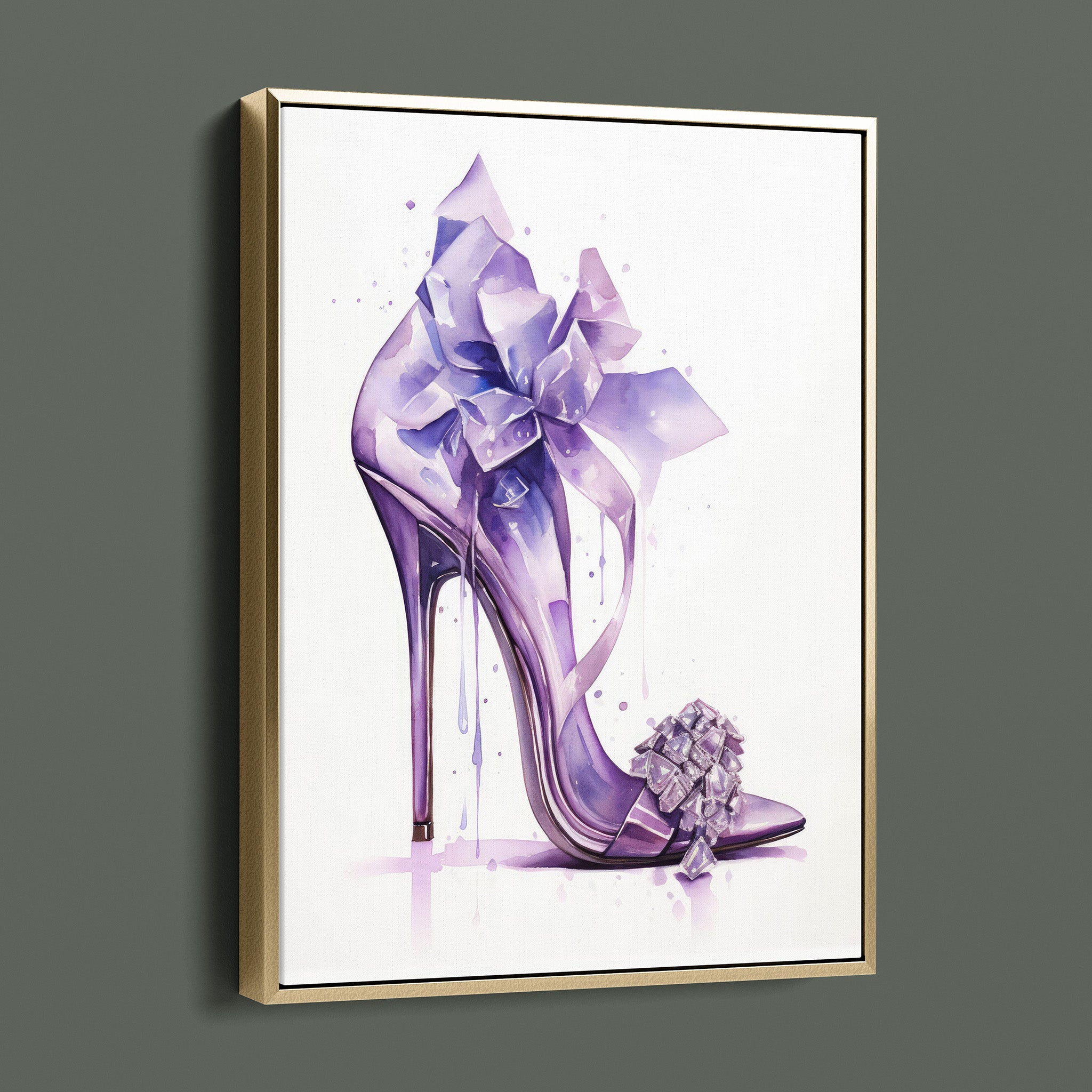 Fasion Watercolor Stiletto - Purple