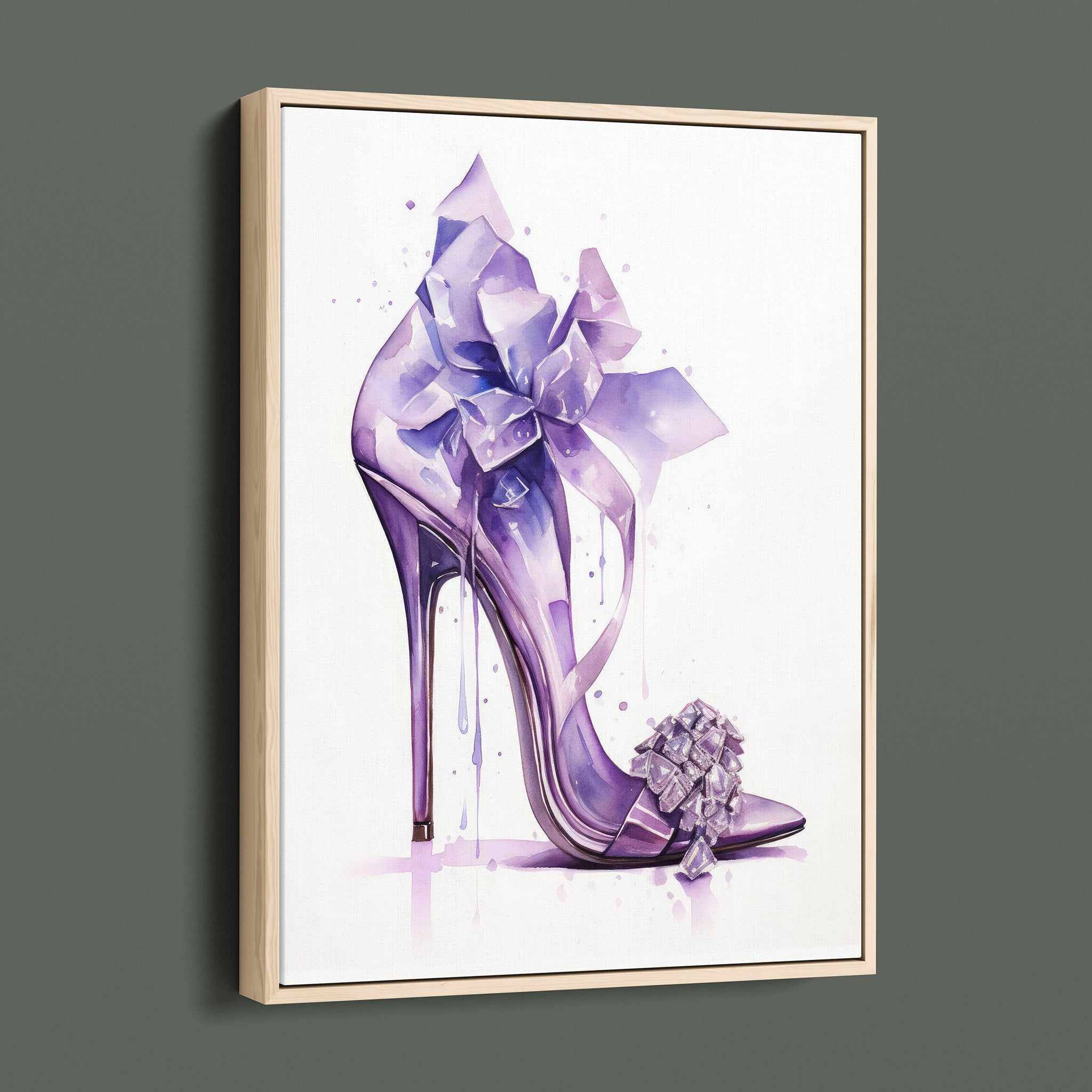 Fasion Watercolor Stiletto - Purple