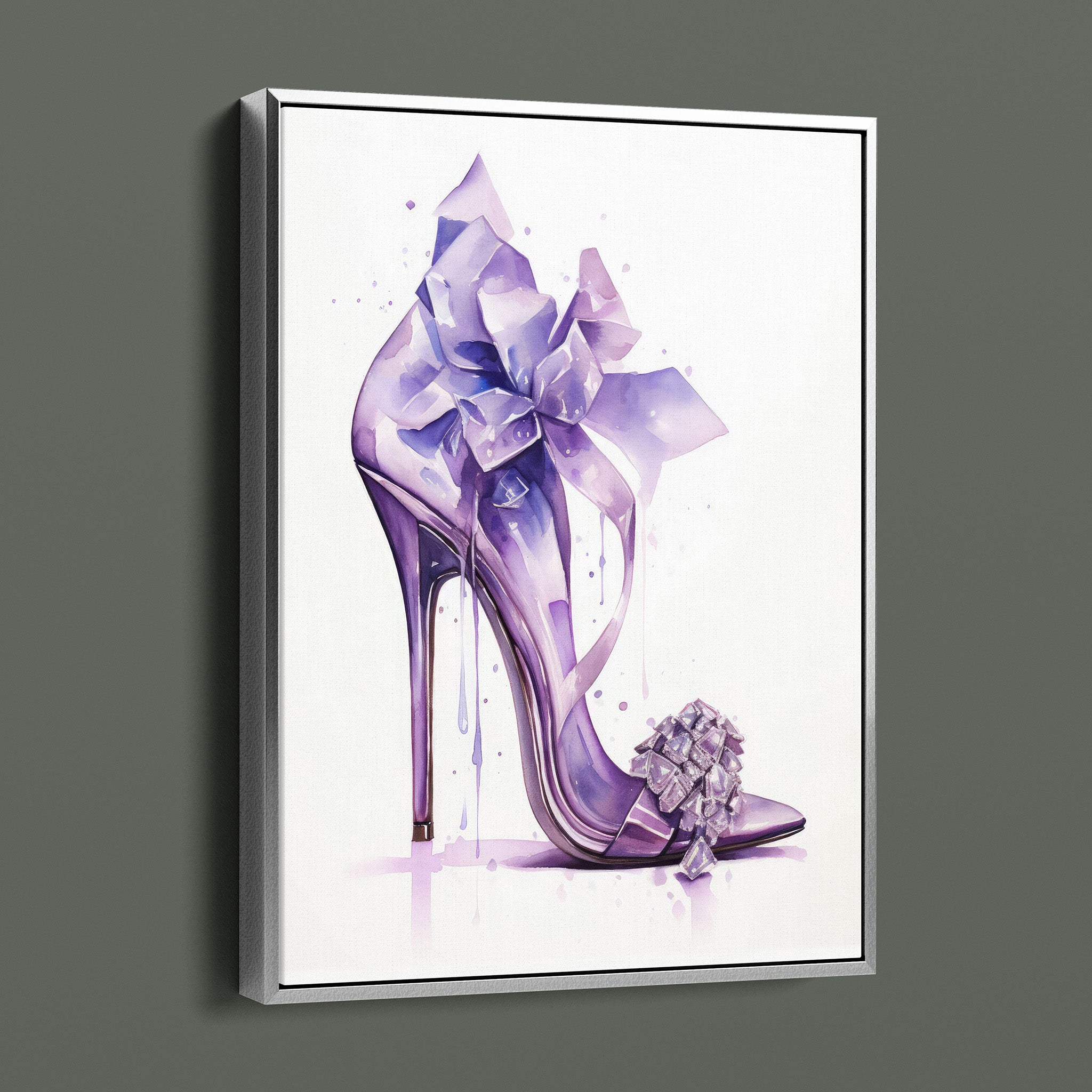 Fasion Watercolor Stiletto - Purple