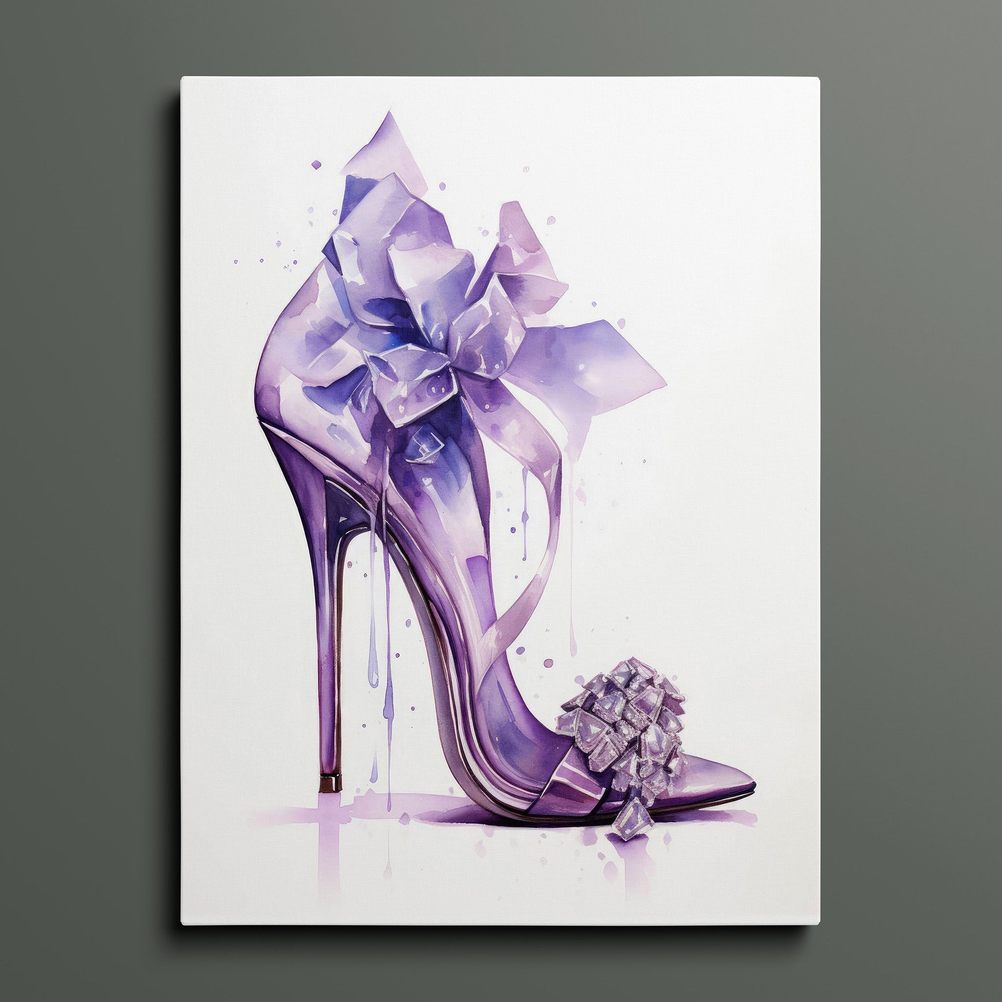 Fasion Watercolor Stiletto - Purple