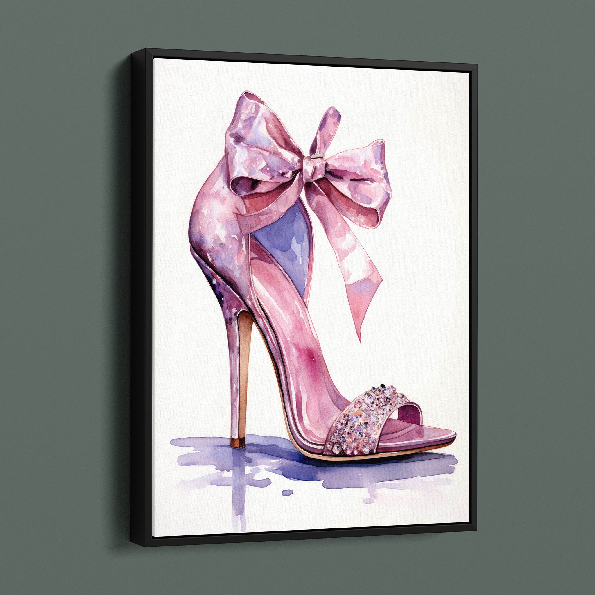 Fasion Watercolor Stiletto - Bow