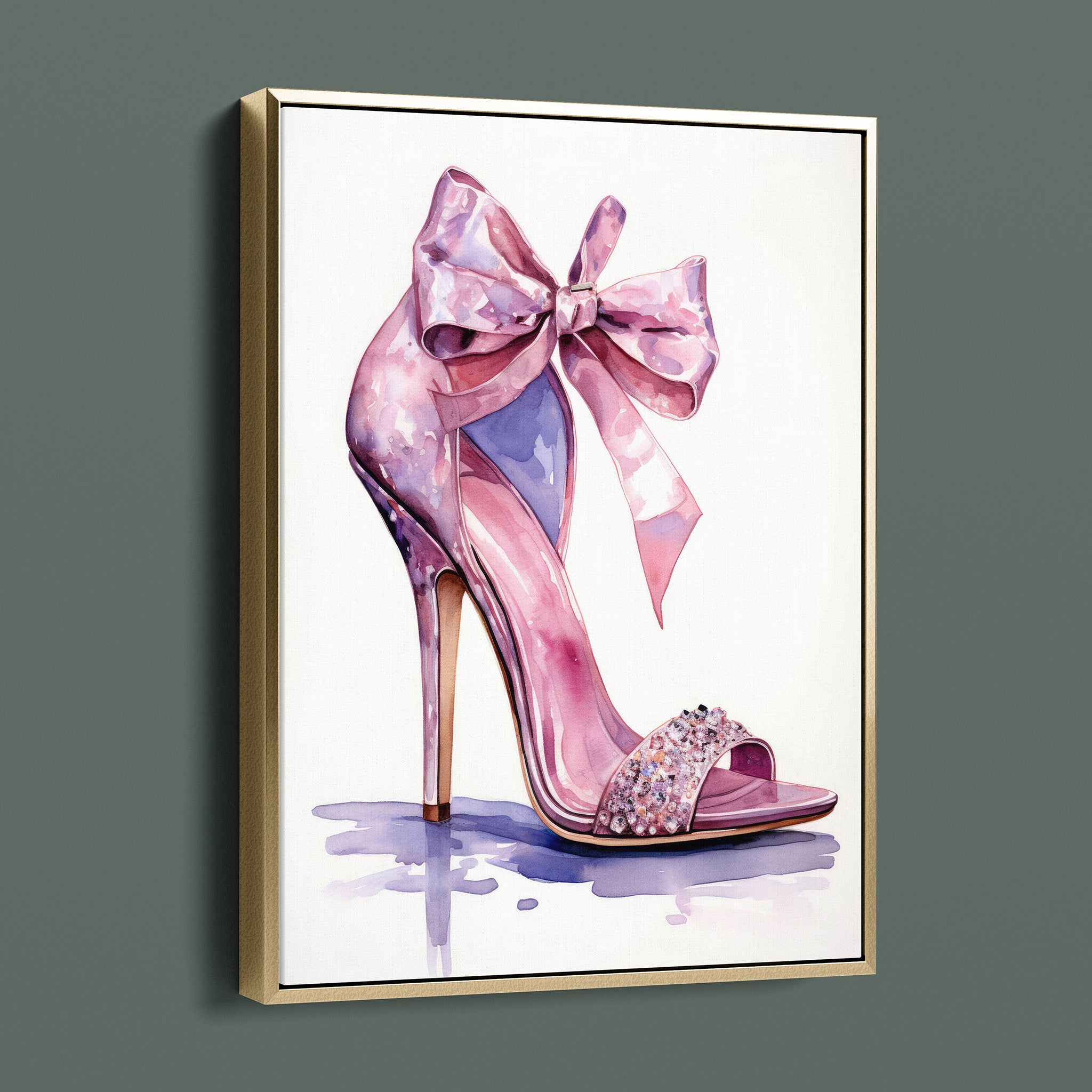 Fasion Watercolor Stiletto - Bow