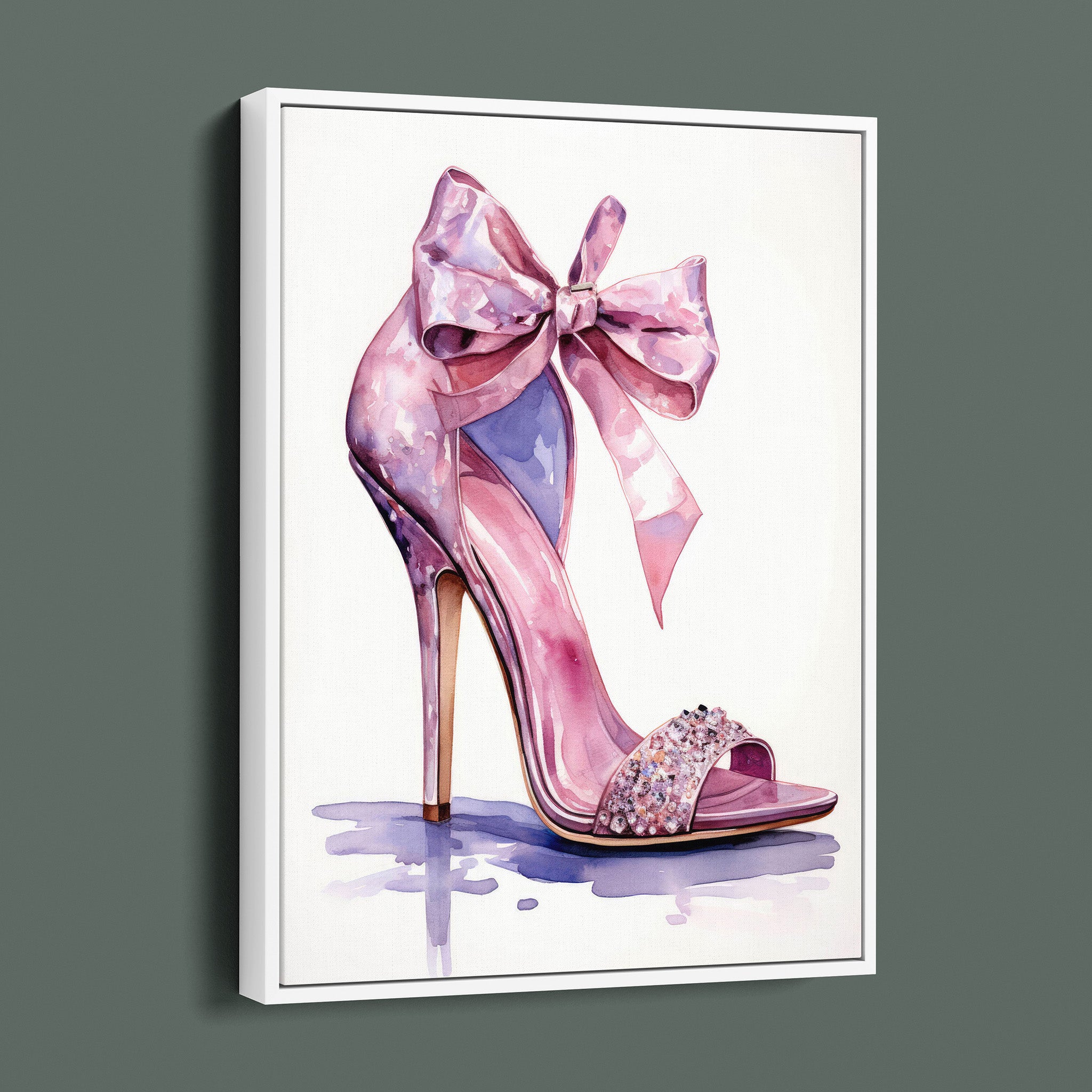 Fasion Watercolor Stiletto - Bow