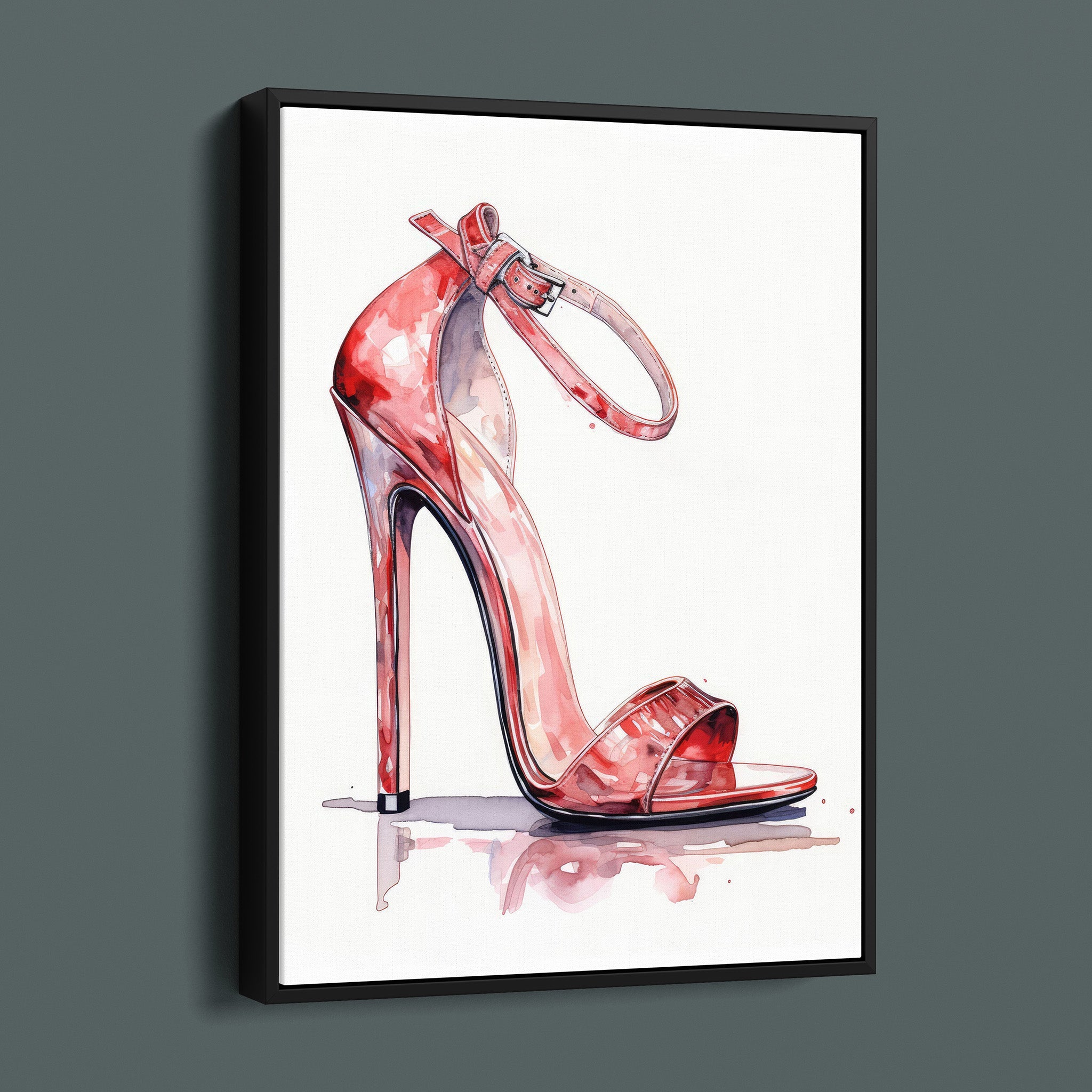 Fasion Watercolor Stiletto - Red