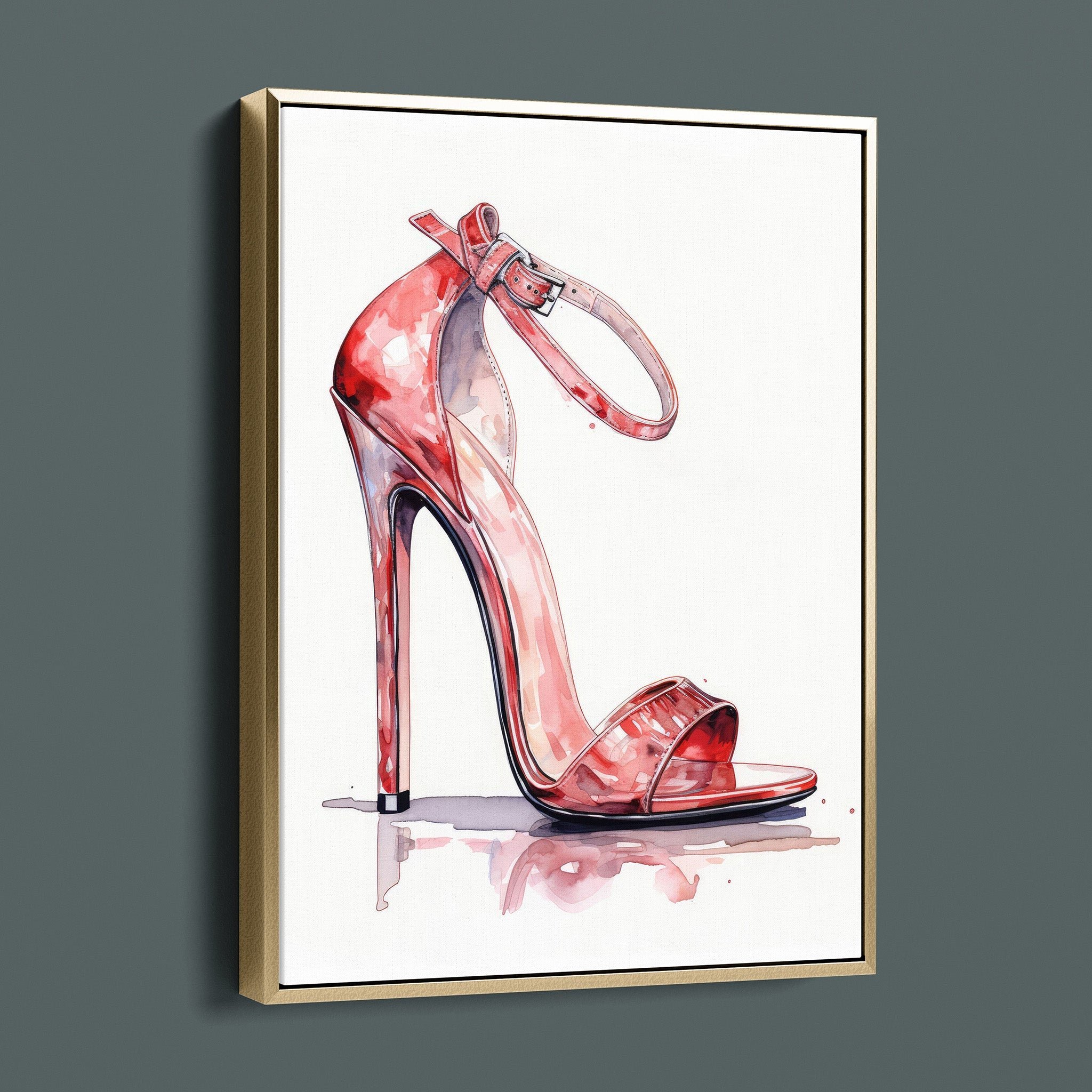 Fasion Watercolor Stiletto - Red