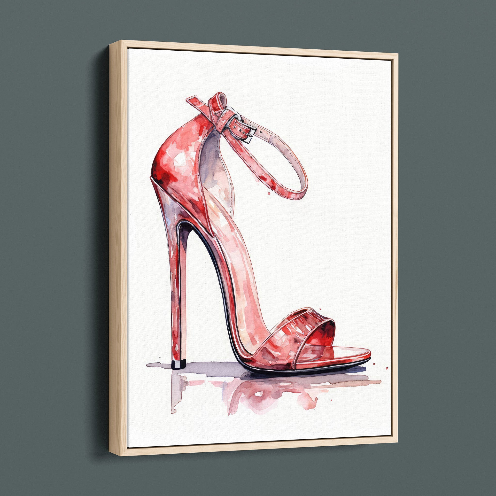 Fasion Watercolor Stiletto - Red