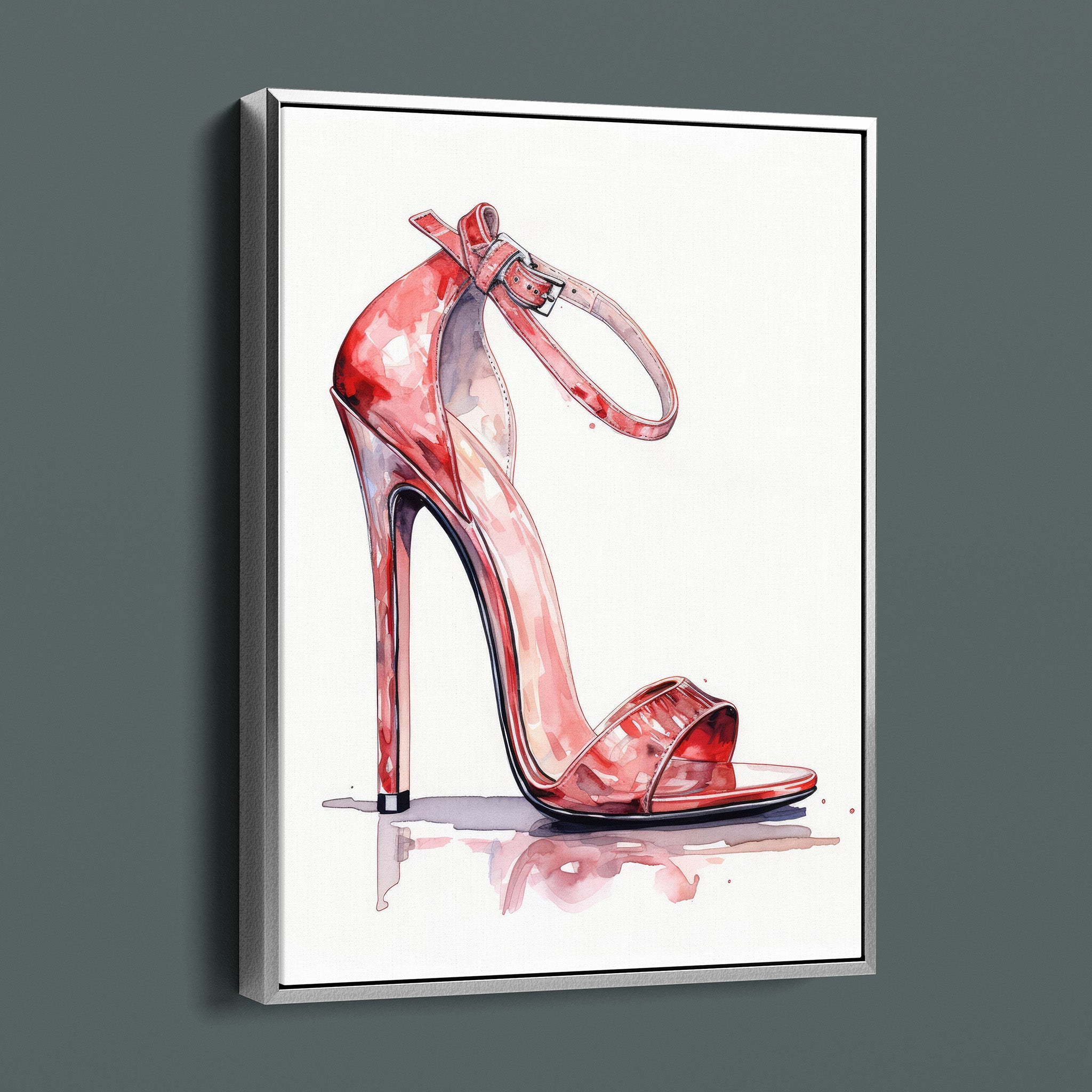 Fasion Watercolor Stiletto - Red