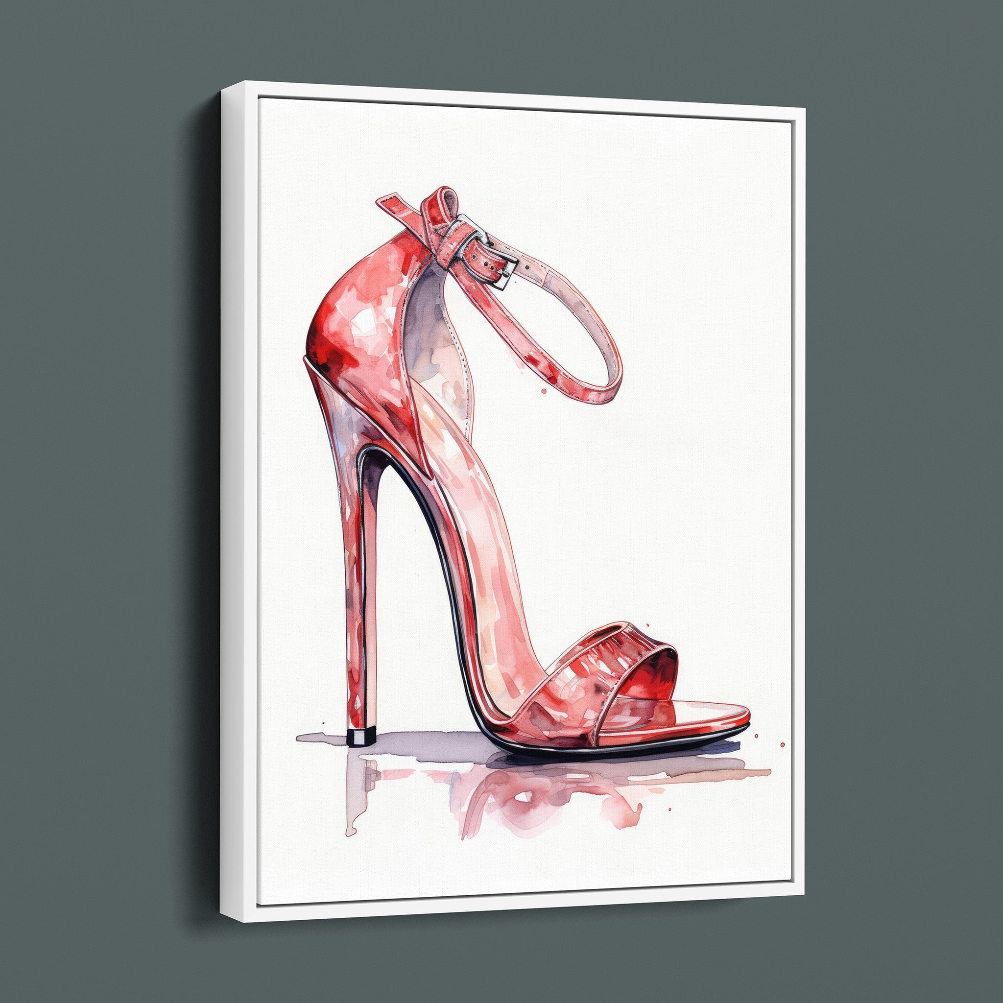 Fasion Watercolor Stiletto - Red
