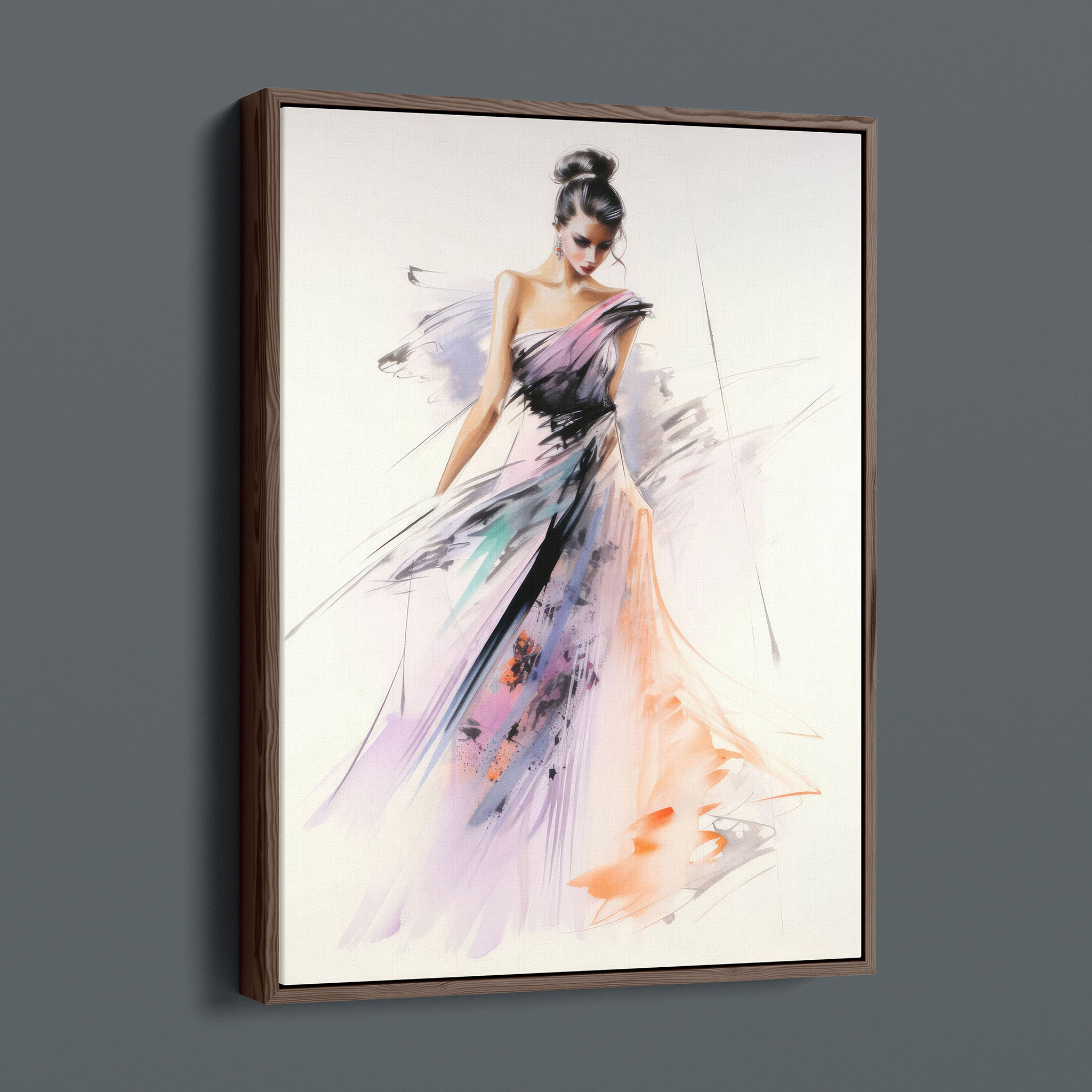 Watercolor Fashion Illustration - Ball Gown