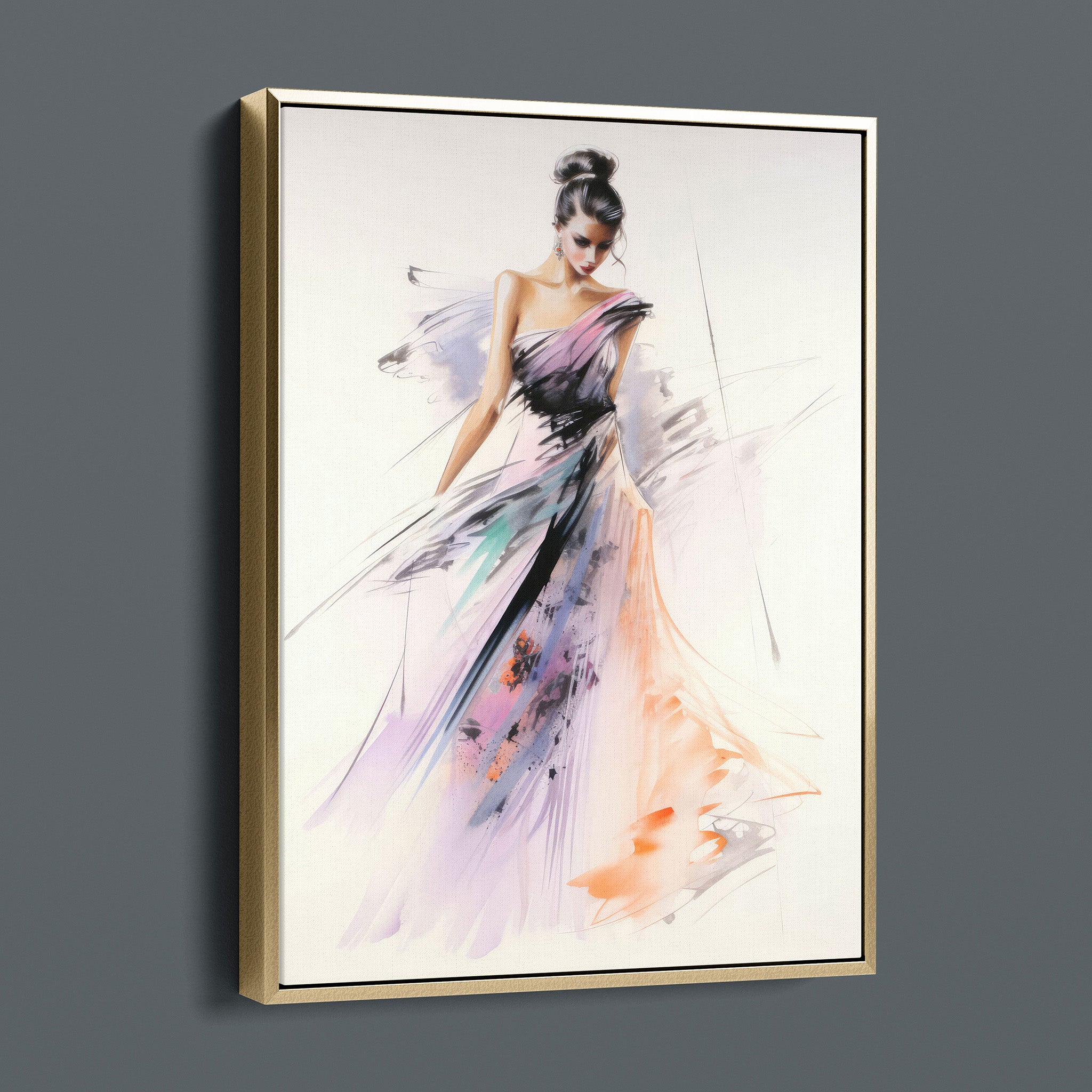 Watercolor Fashion Illustration - Ball Gown