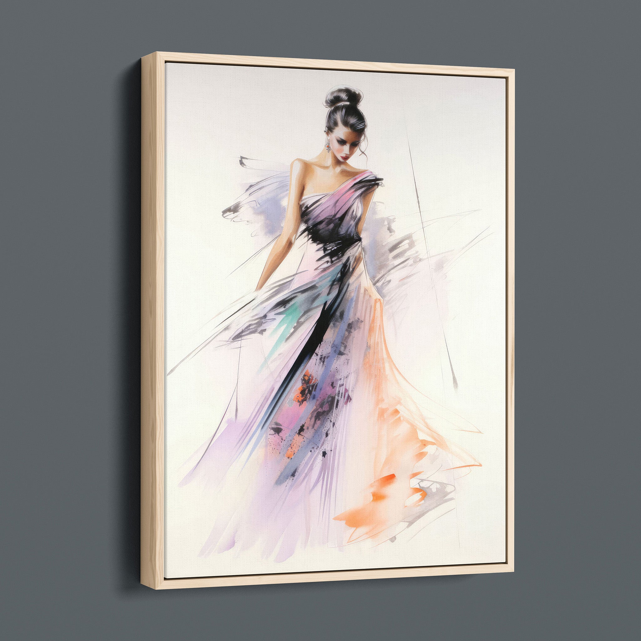 Watercolor Fashion Illustration - Ball Gown