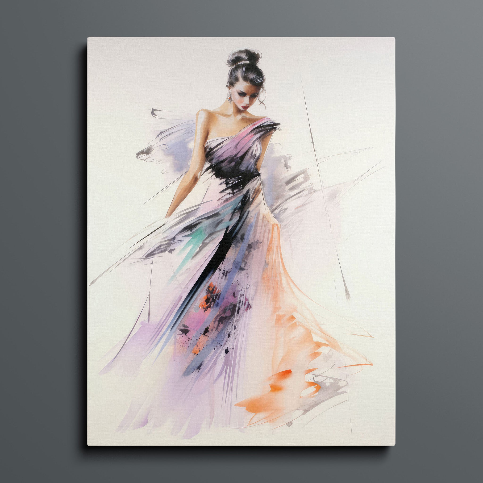 Watercolor Fashion Illustration - Ball Gown