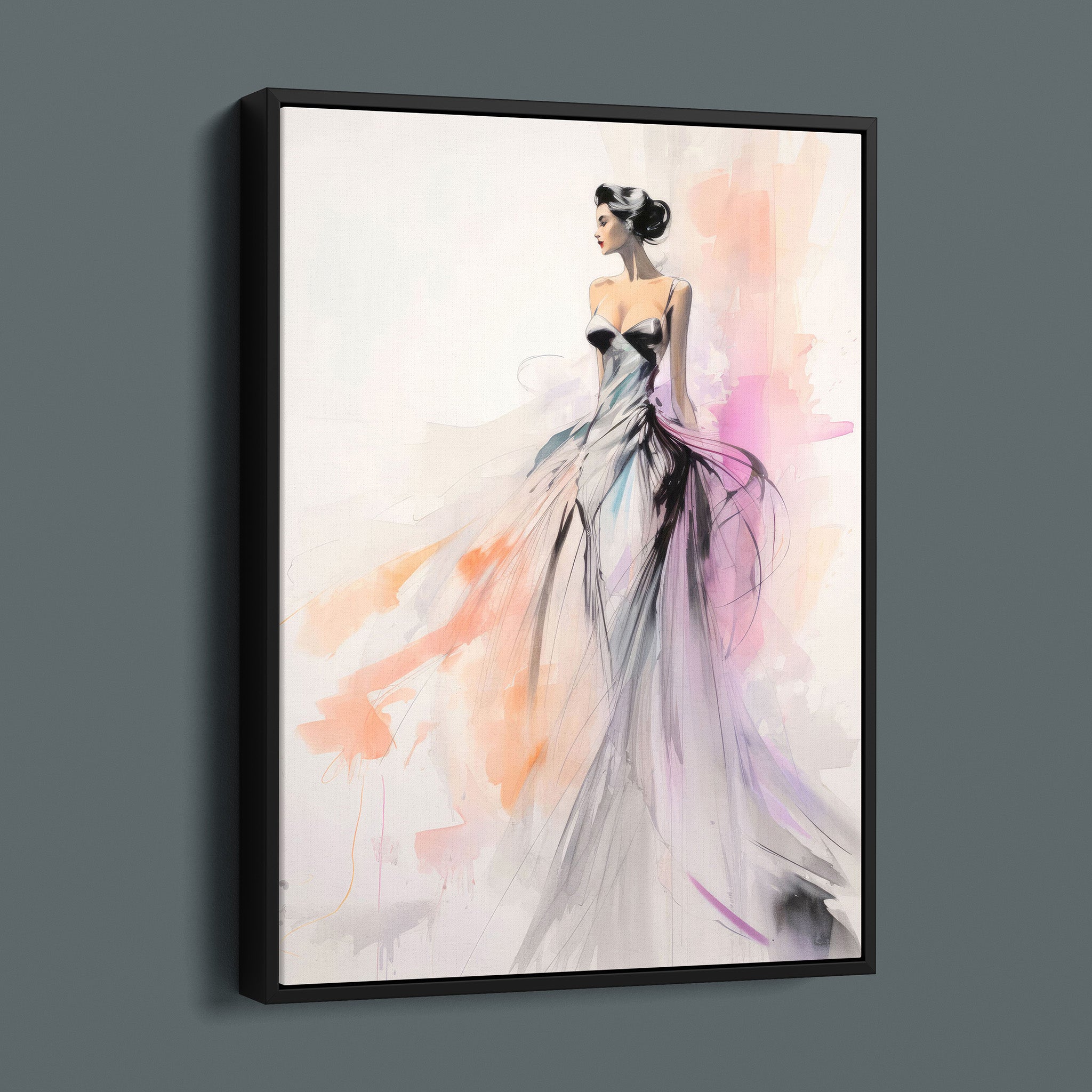 Watercolor Fashion Illustration - Pink and Blush