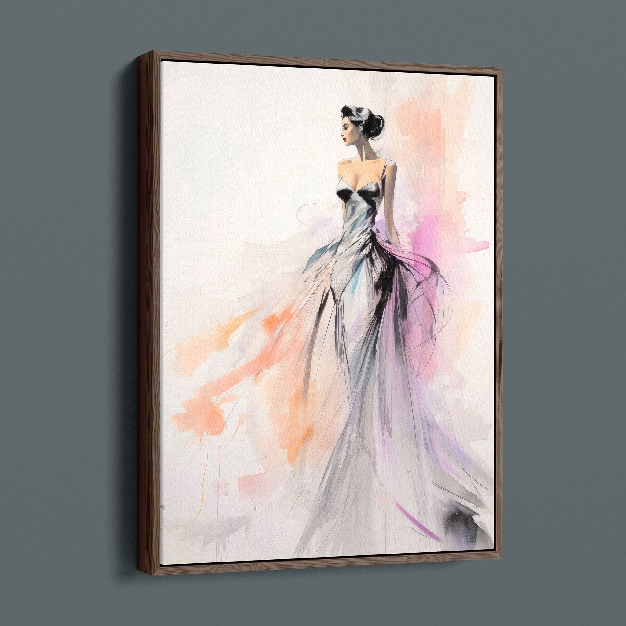 Watercolor Fashion Illustration - Pink and Blush