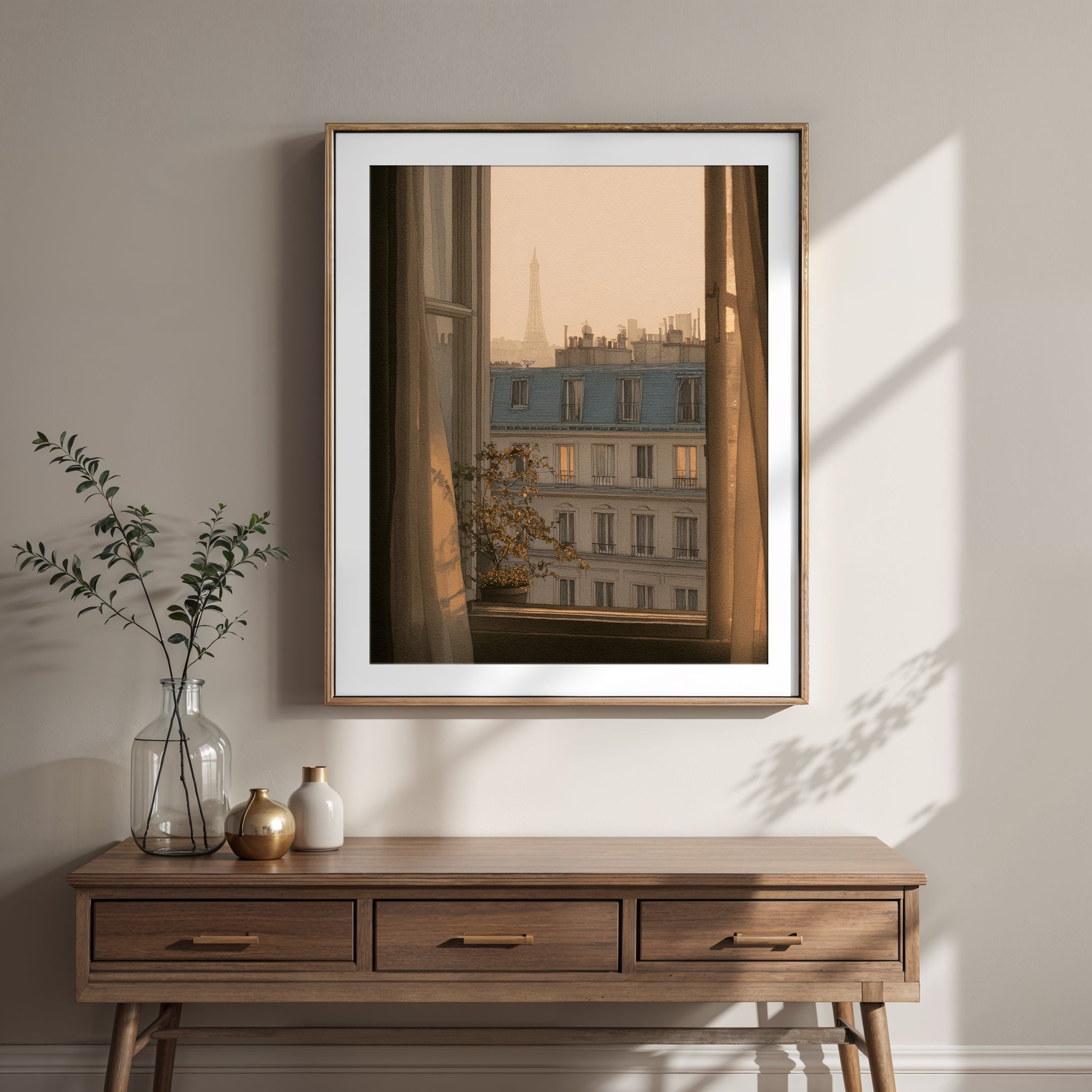 Paris at Dusk - Watercolor