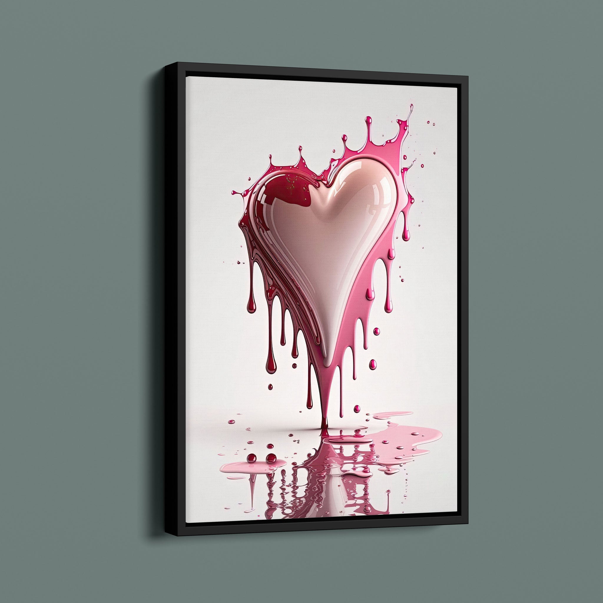 Gloss Pink Dripping Heart