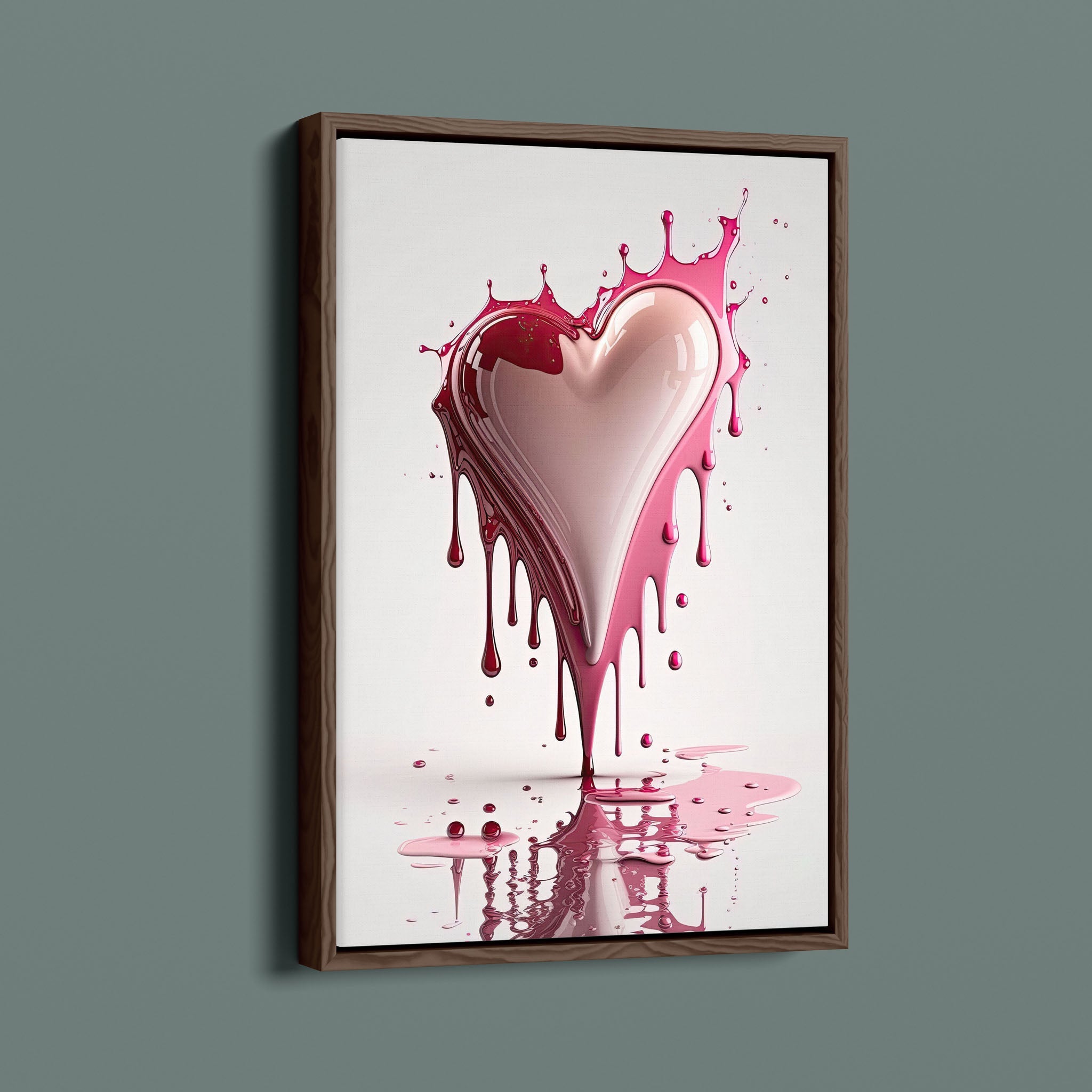 Gloss Pink Dripping Heart