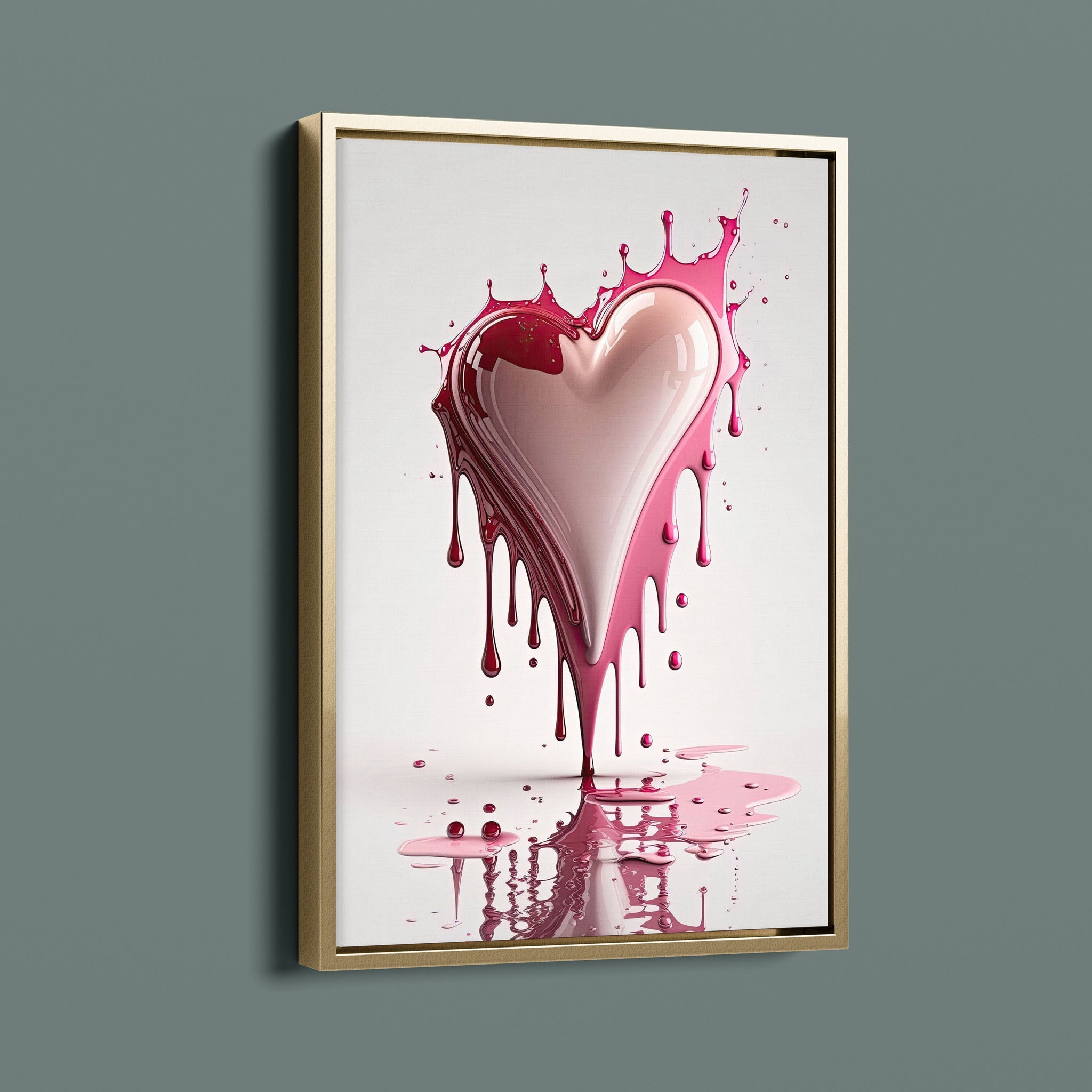 Gloss Pink Dripping Heart