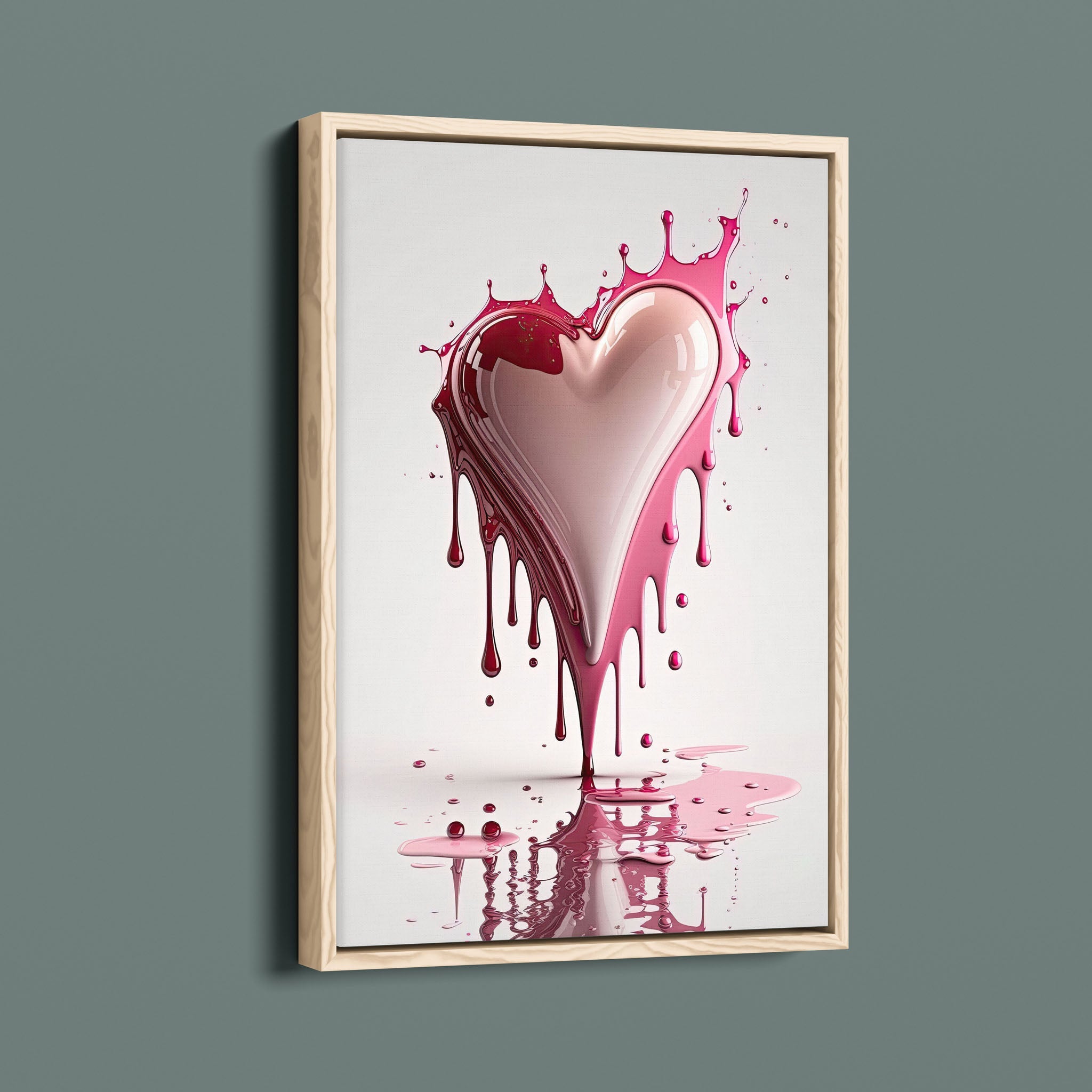 Gloss Pink Dripping Heart