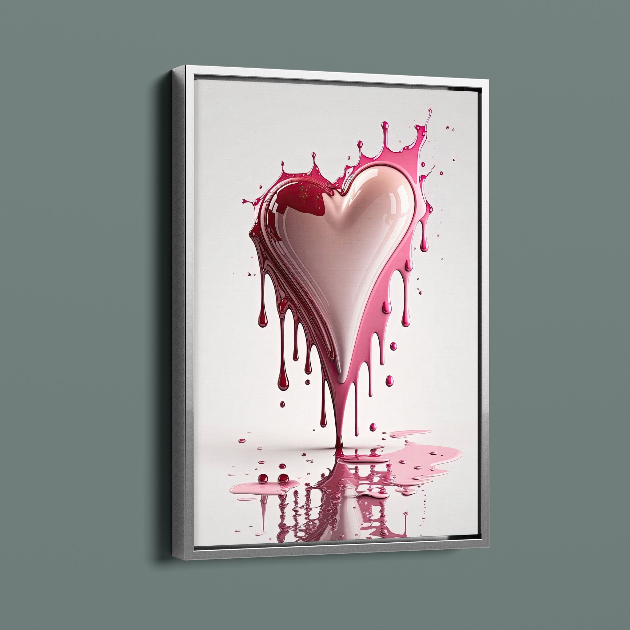 Gloss Pink Dripping Heart