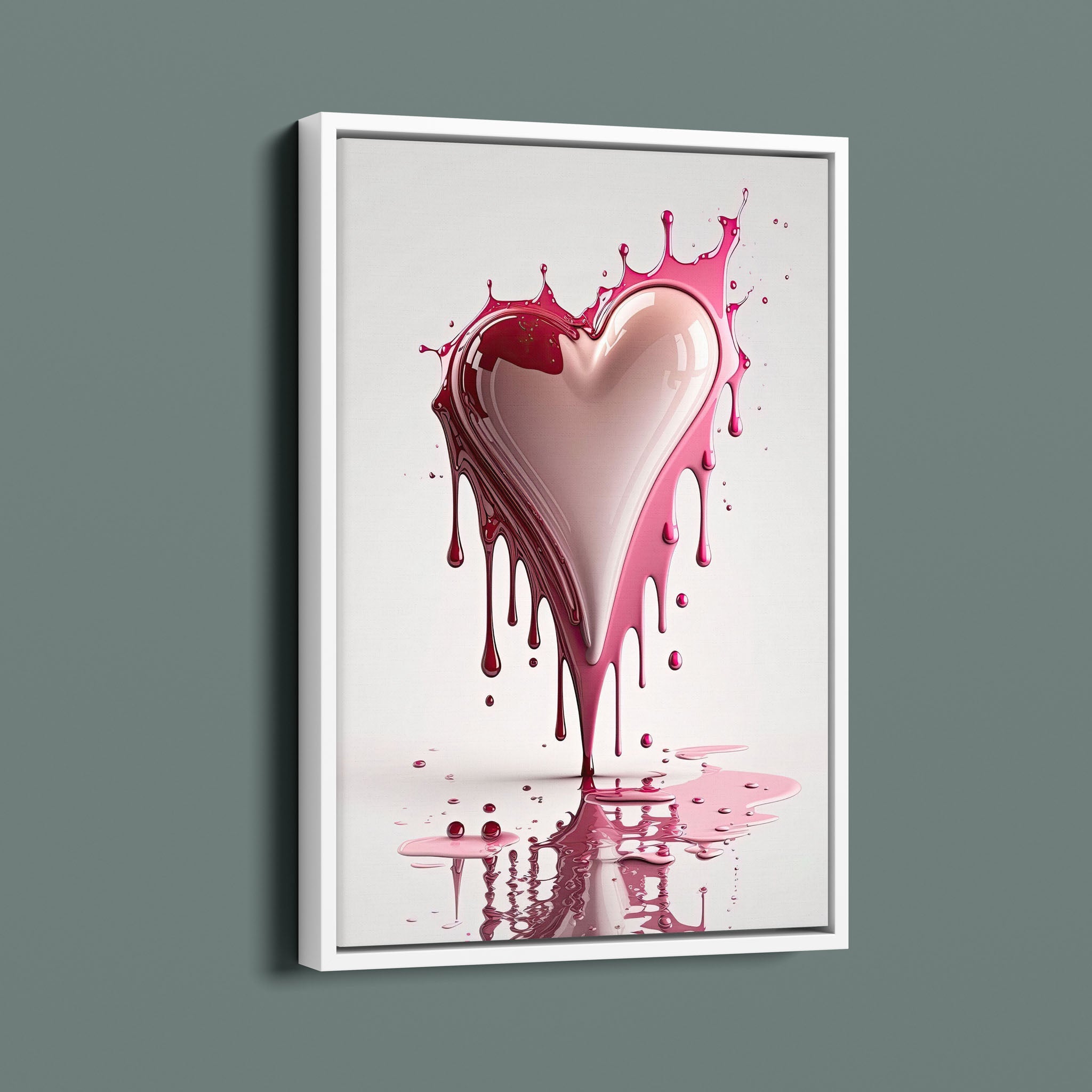 Gloss Pink Dripping Heart