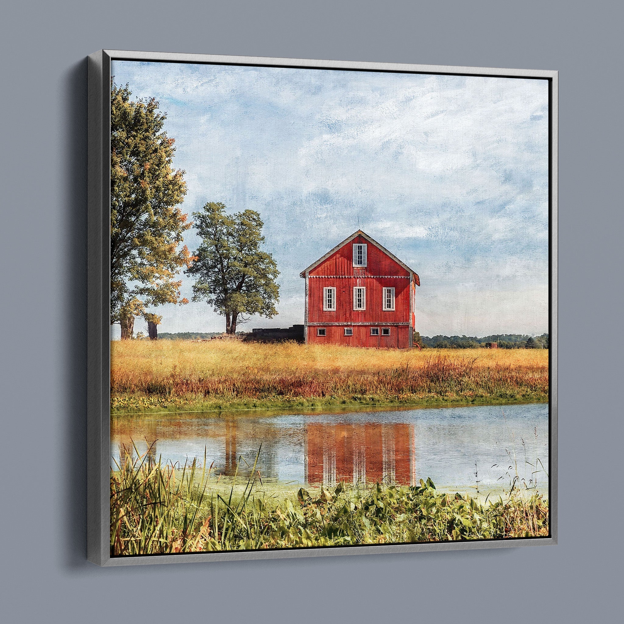 Red Barn Beside Tree - Beach City OH United States