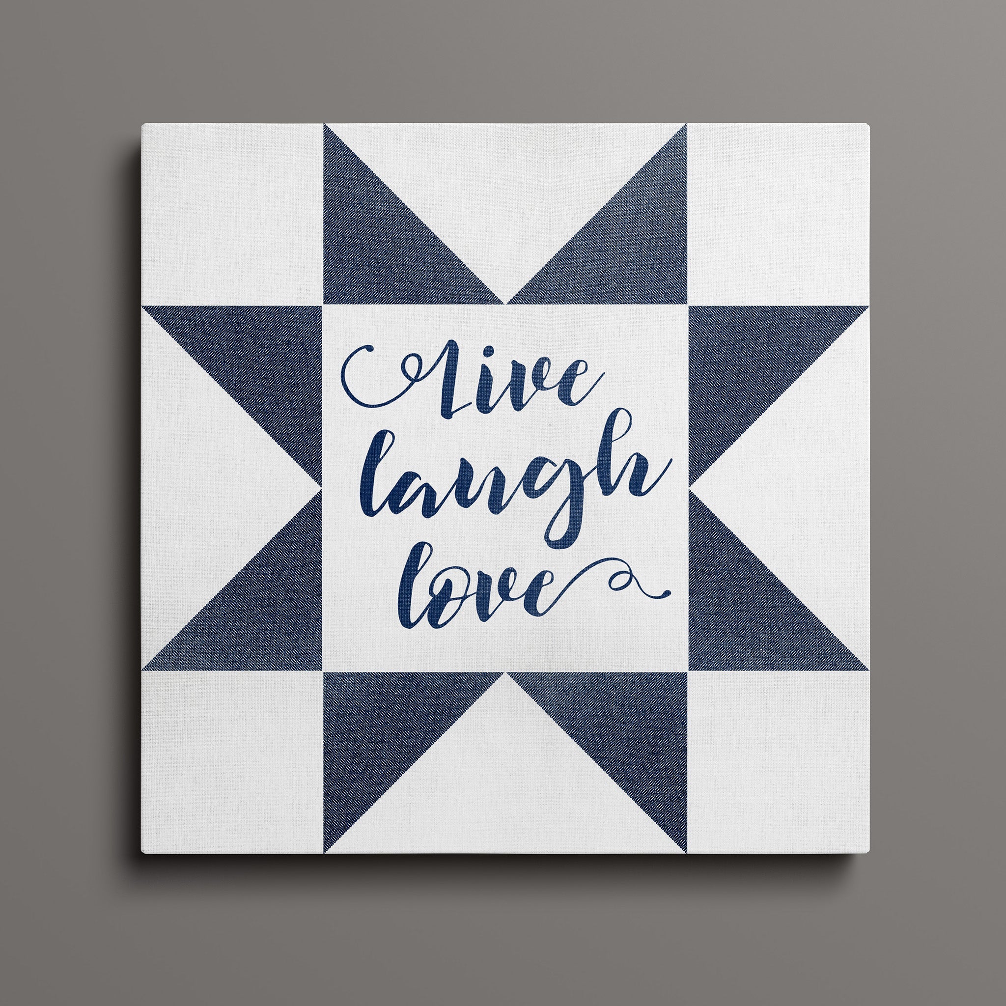 Live Laugh Love - Quilt Block