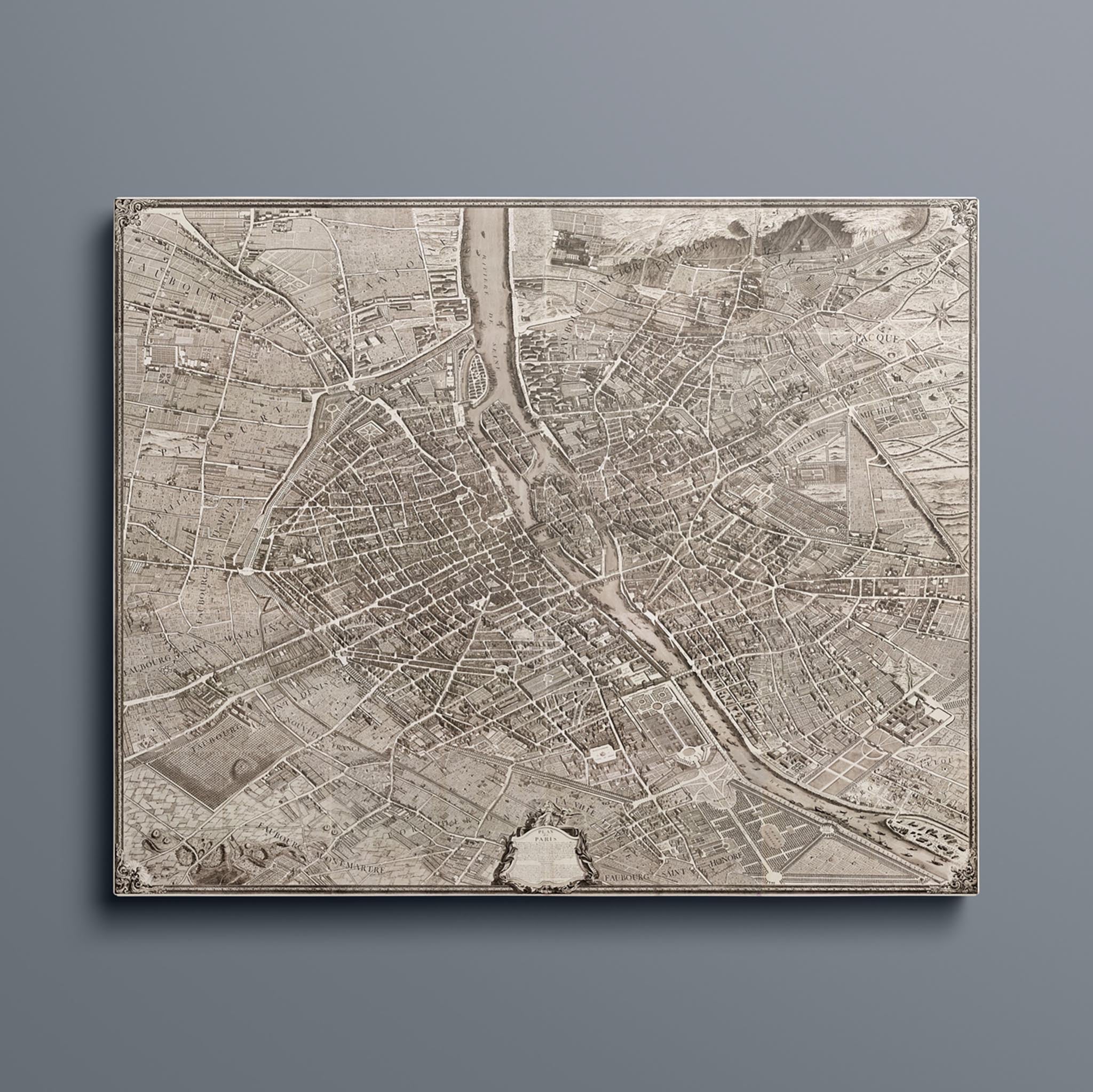 Turgot Map of Paris 1709